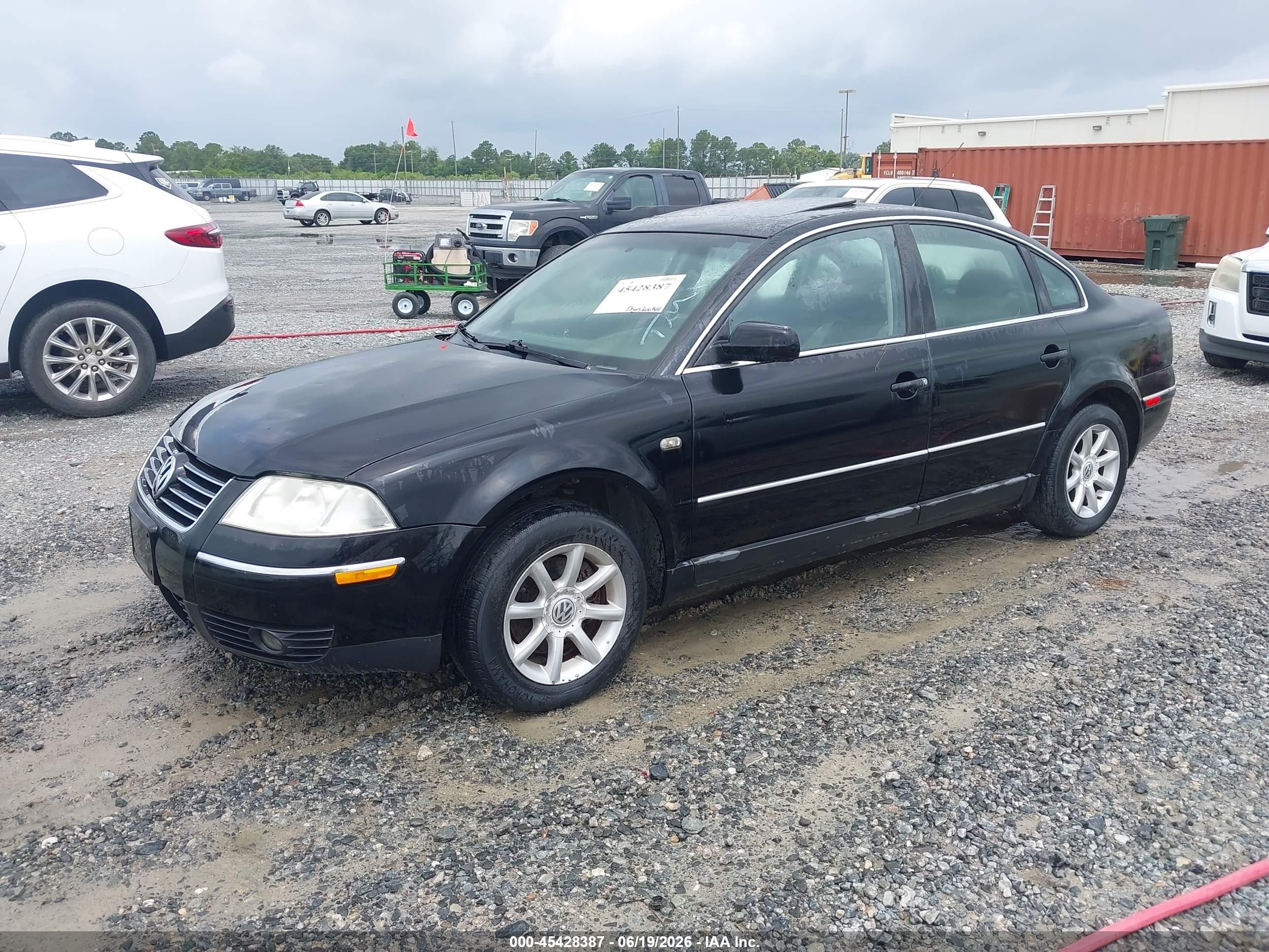 2004 Volkswagen Passat Gls Black vin: WVWPD63B64E036772