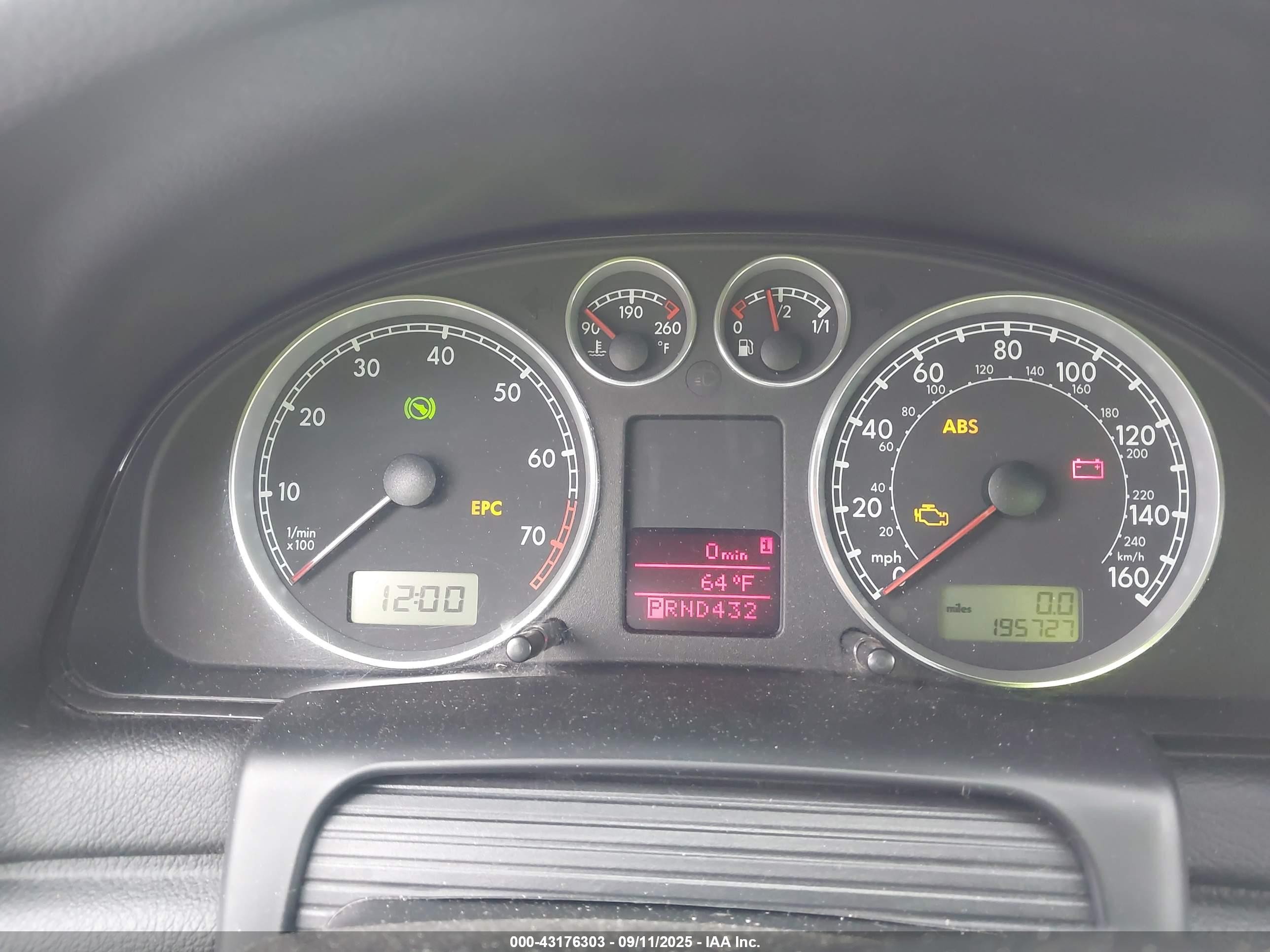 2001 Volkswagen Passat Gls Light Blue vin: WVWPD63B71P204547