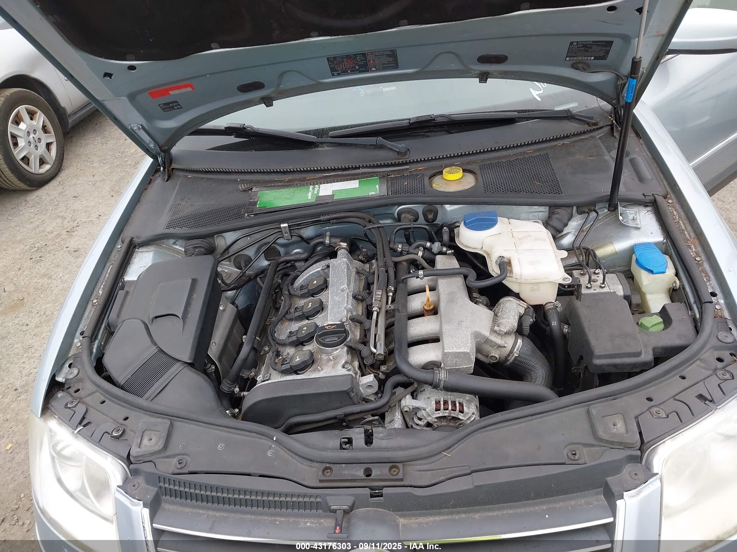 2001 Volkswagen Passat Gls Light Blue vin: WVWPD63B71P204547