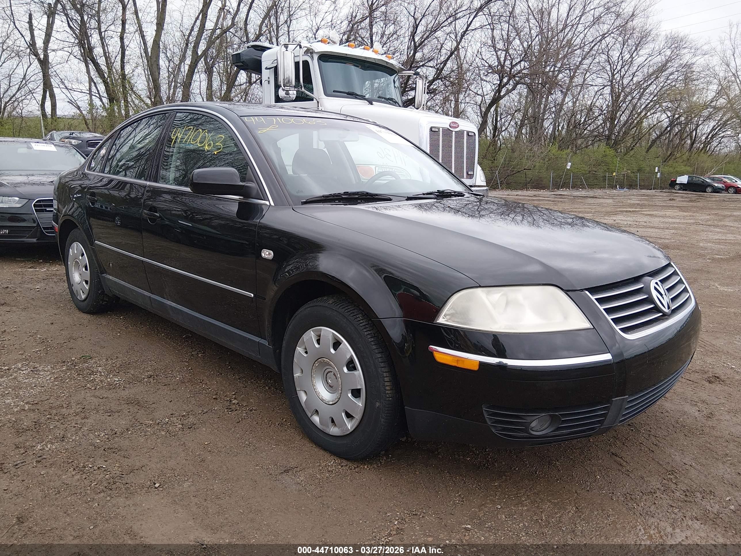2002 Volkswagen Passat Gls Black vin: WVWPD63B82P186450