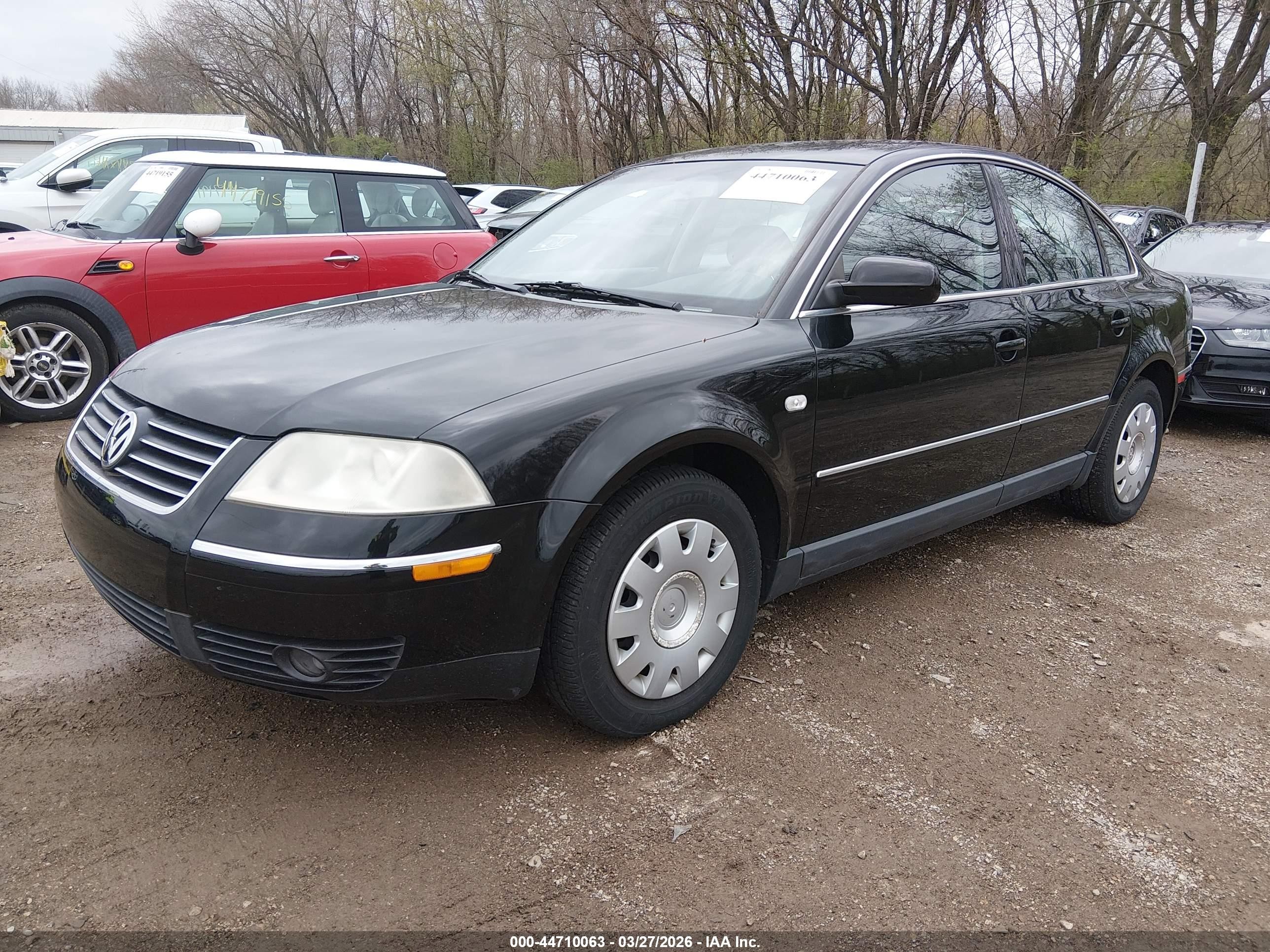 2002 Volkswagen Passat Gls Black vin: WVWPD63B82P186450
