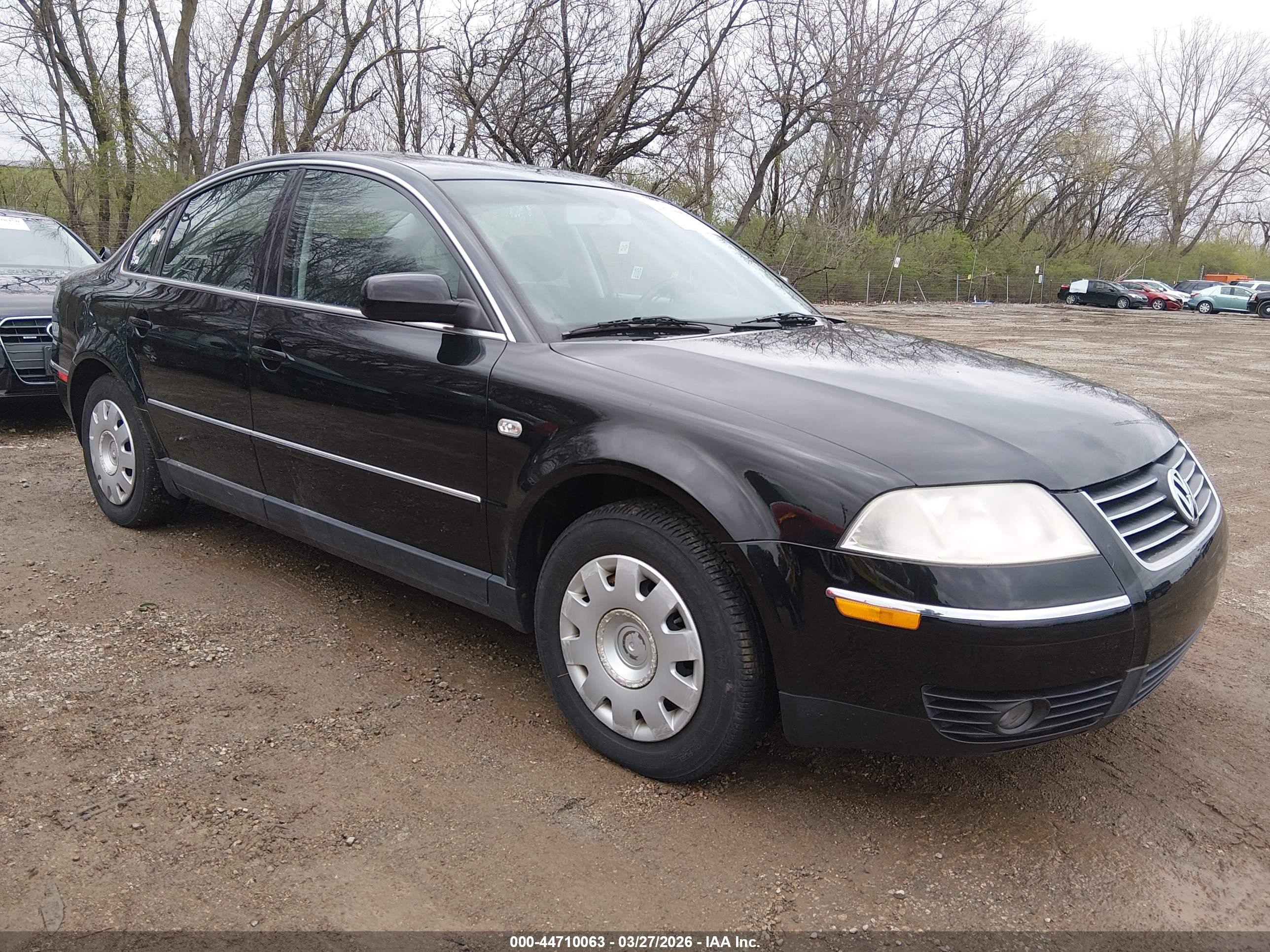 2002 Volkswagen Passat Gls Black vin: WVWPD63B82P186450