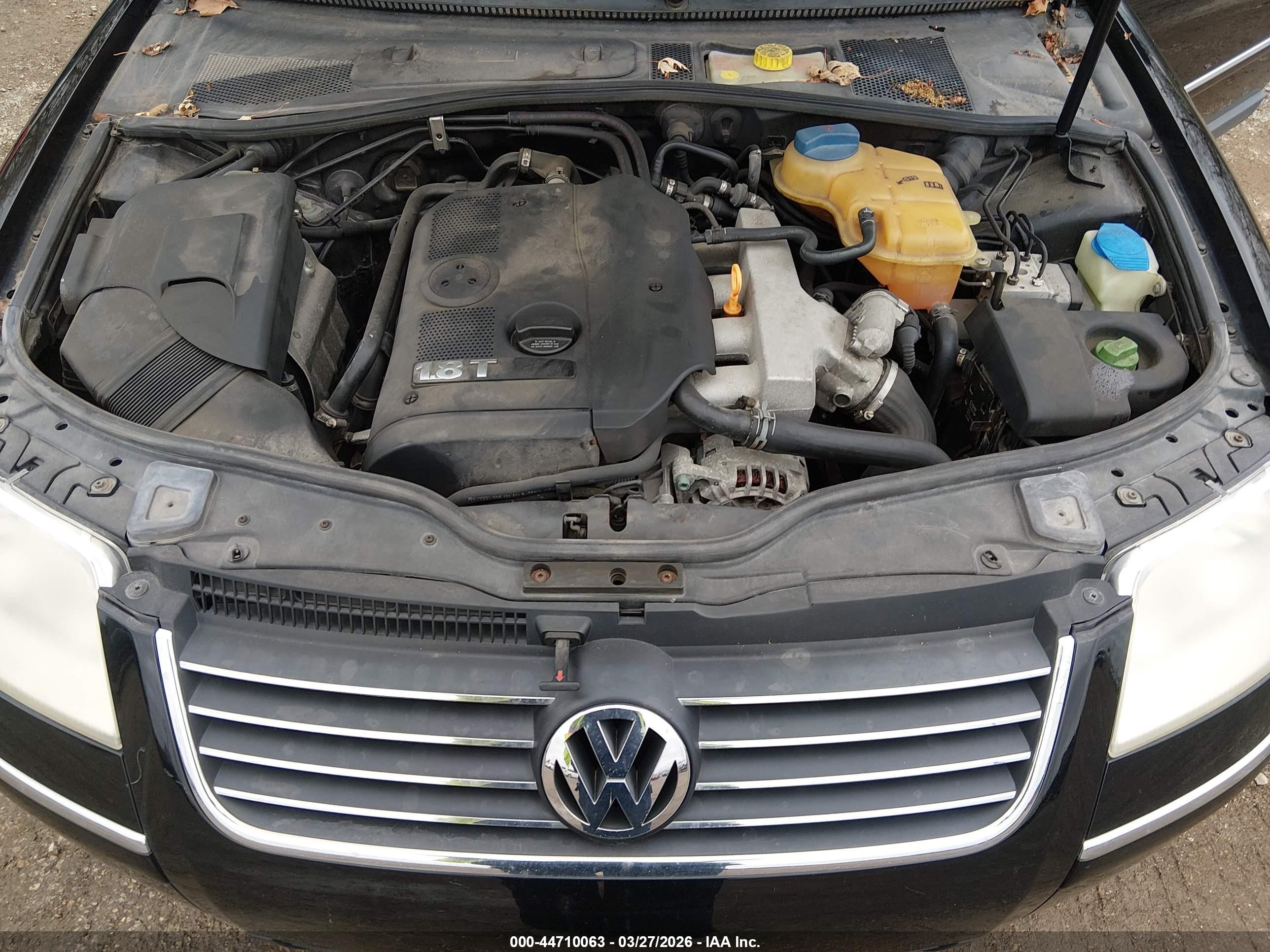 2002 Volkswagen Passat Gls Black vin: WVWPD63B82P186450