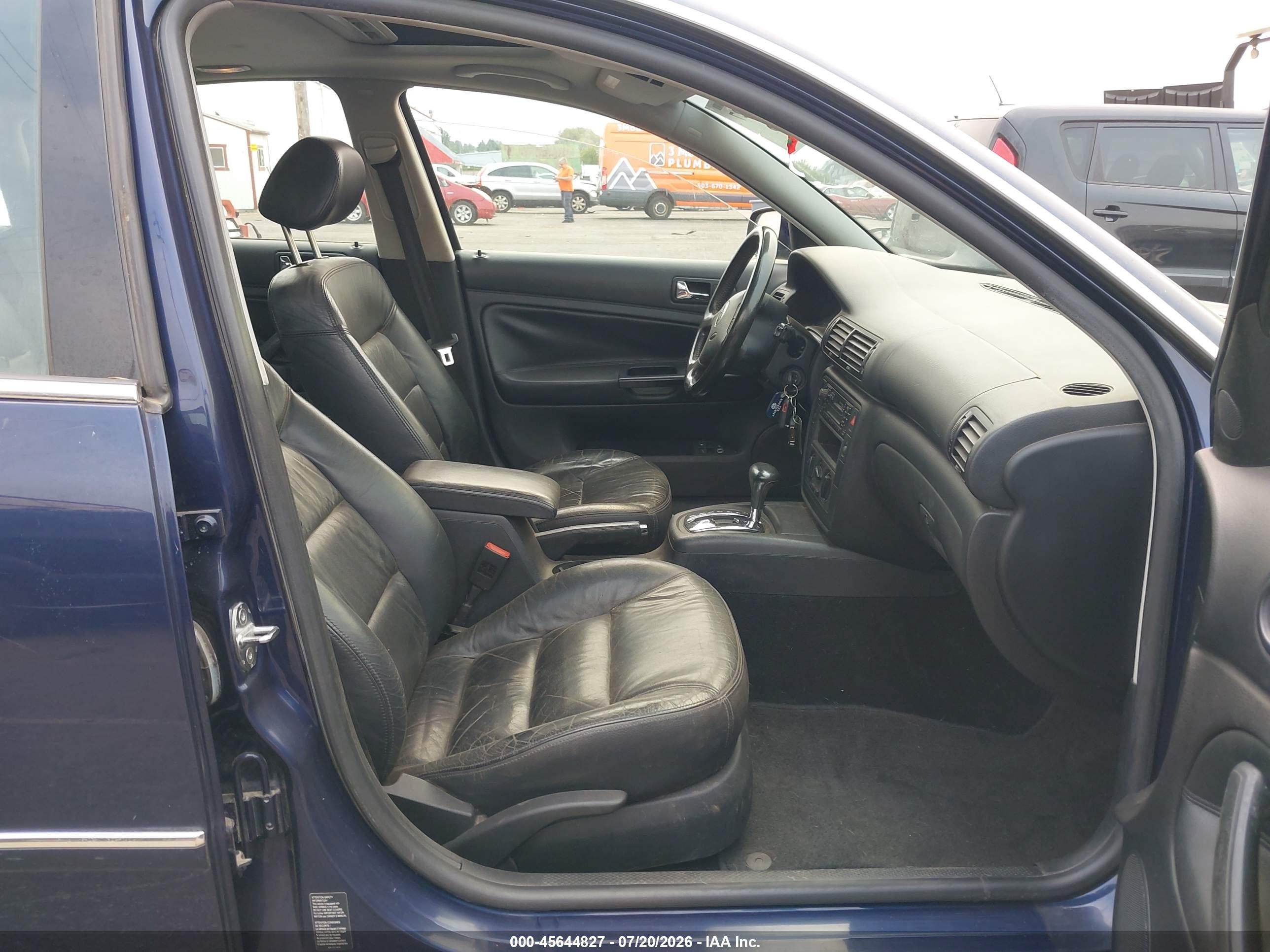 2001 Volkswagen Passat Gls Blue vin: WVWPD63B91P140947