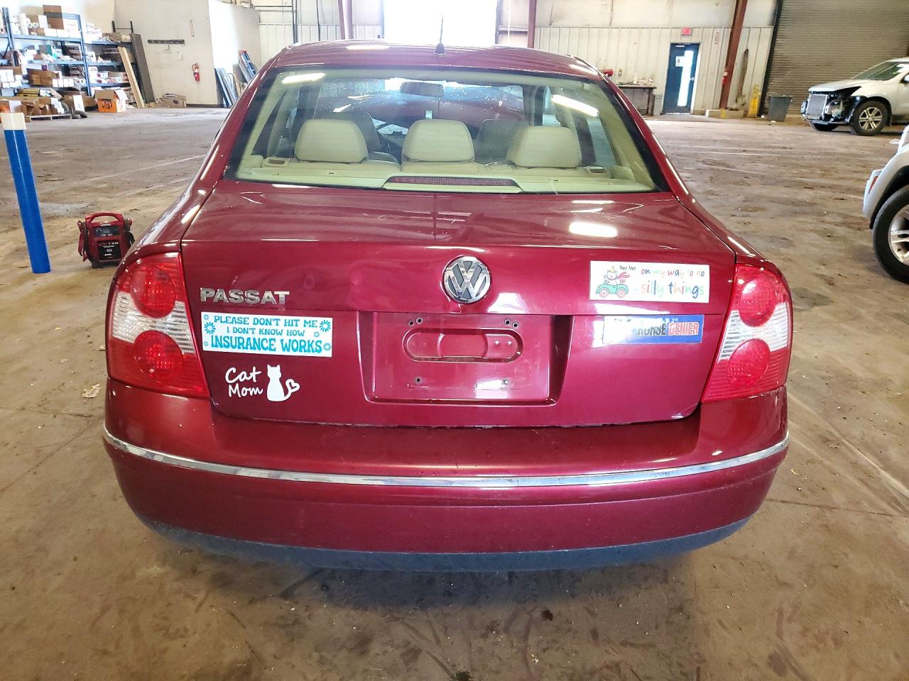 2002 Volkswagen Passat Gls Burgundy vin: WVWPD63B92P304957