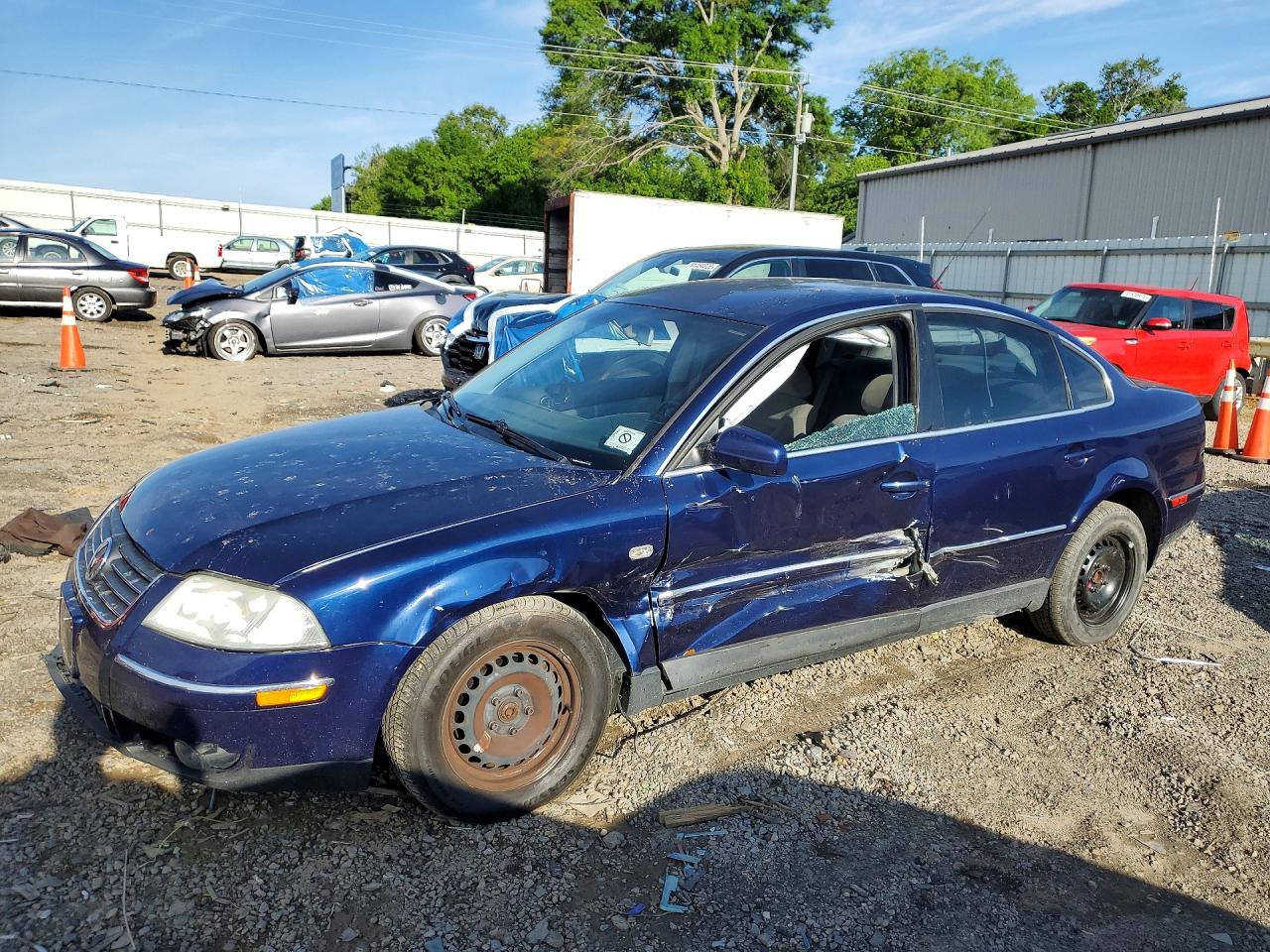 2002 Volkswagen Passat Gls Blue vin: WVWPD63B92P435158