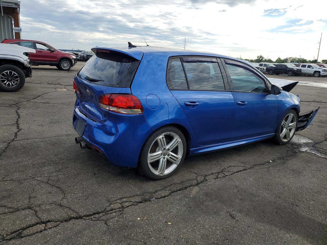 2012 Volkswagen Golf R Blue vin: WVWPF7AJ0CW282395