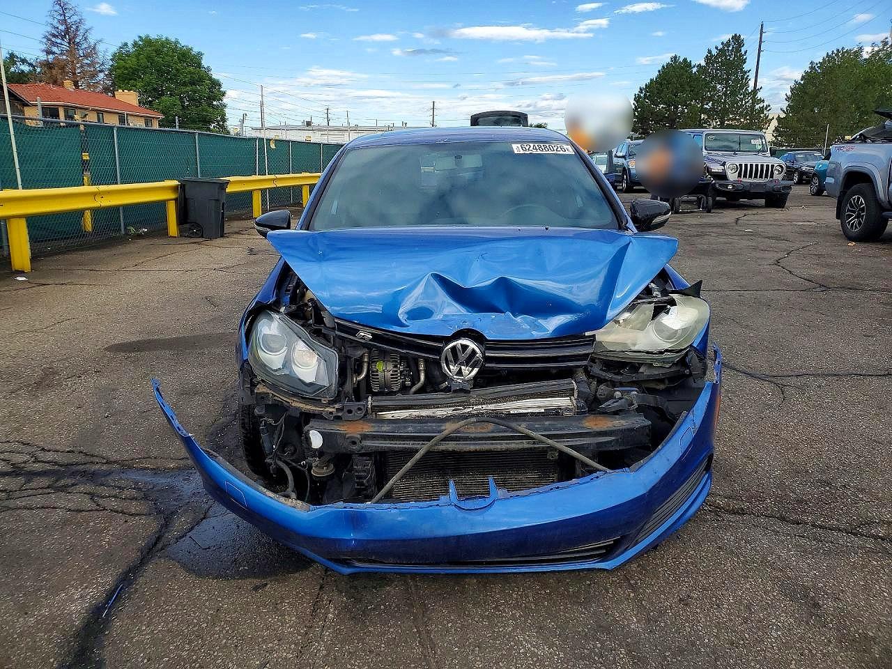 2012 Volkswagen Golf R Blue vin: WVWPF7AJ0CW282395