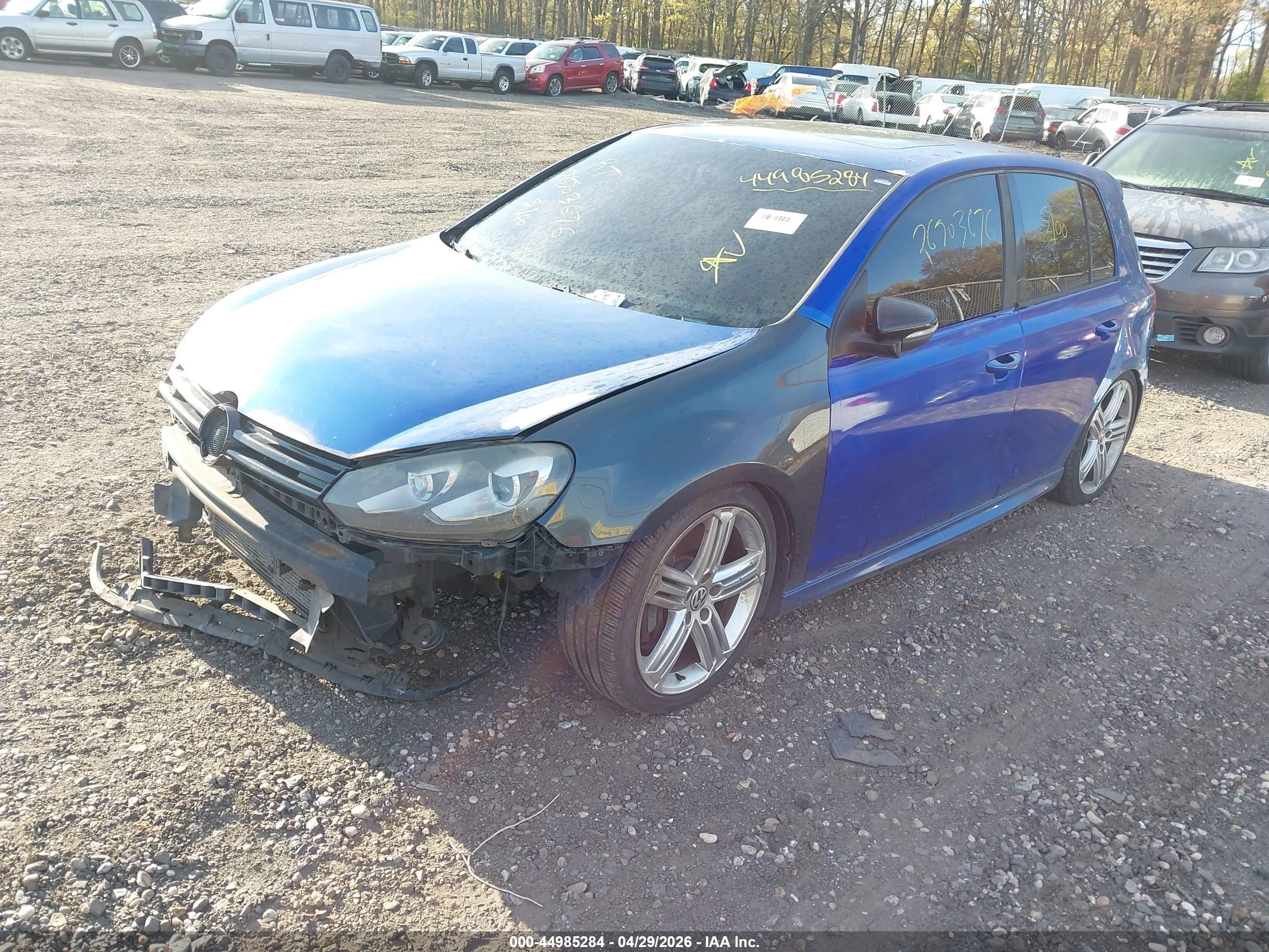 2012 Volkswagen Golf R 4-door Blue vin: WVWPF7AJ1CW334424