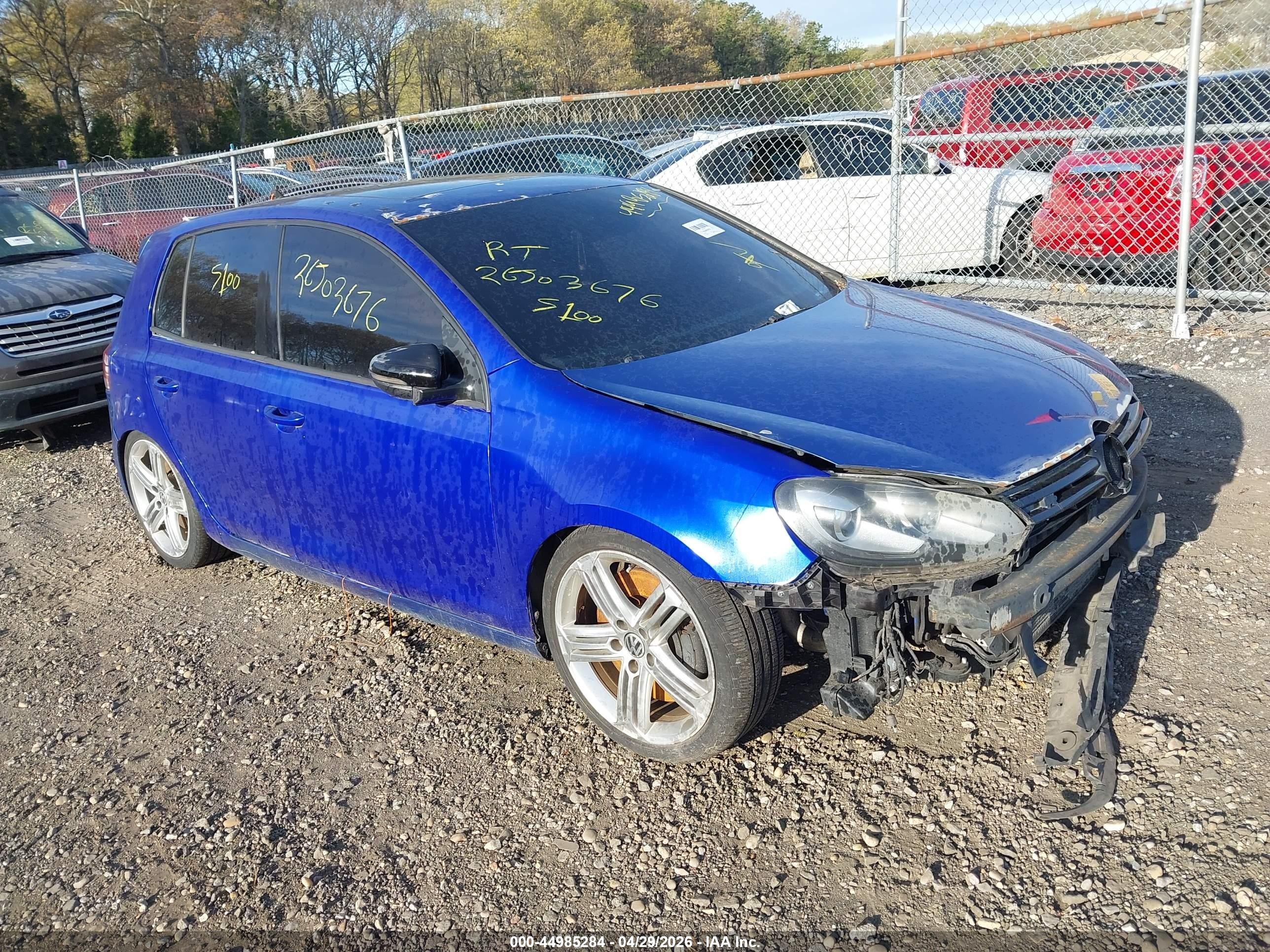 2012 Volkswagen Golf R 4-door Blue vin: WVWPF7AJ1CW334424