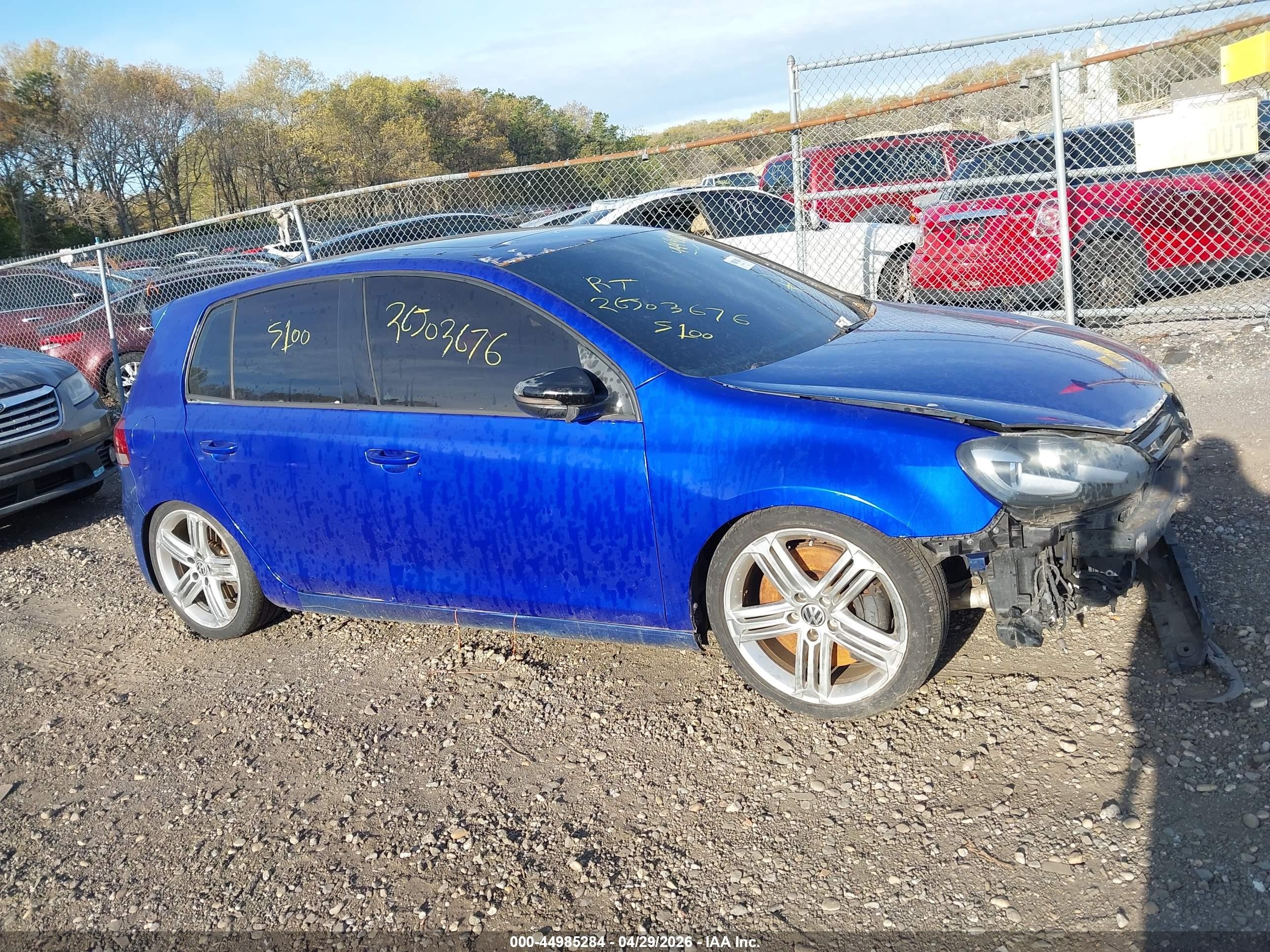 2012 Volkswagen Golf R 4-door Blue vin: WVWPF7AJ1CW334424