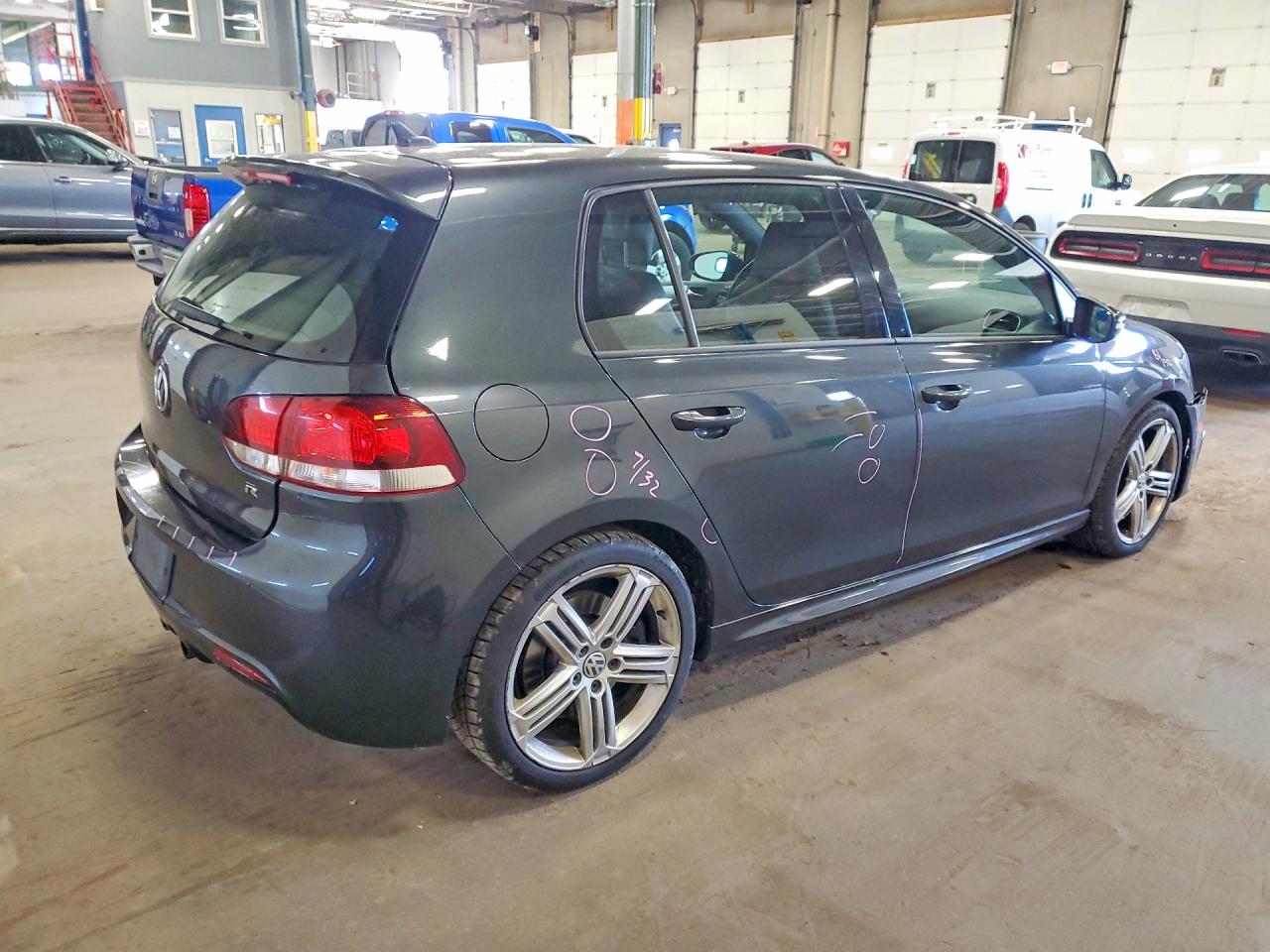 2012 Volkswagen Golf R Black vin: WVWPF7AJ6CW192104