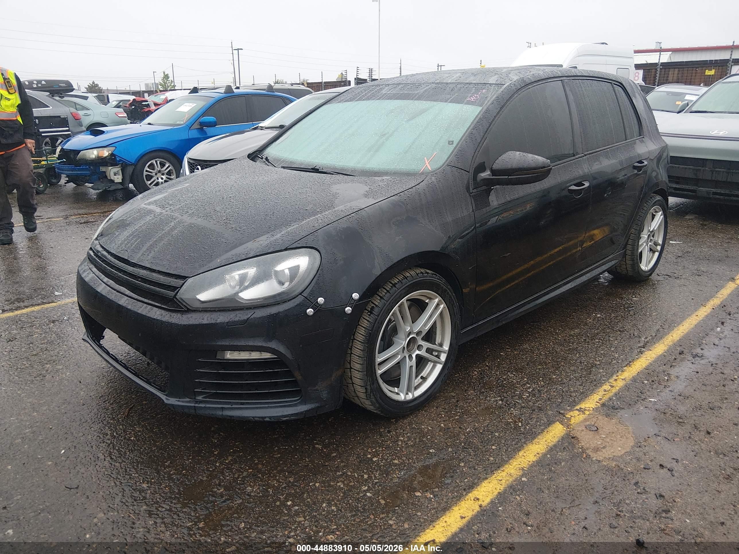 2013 Volkswagen Golf R 4-door Black vin: WVWPF7AJ8DW075061