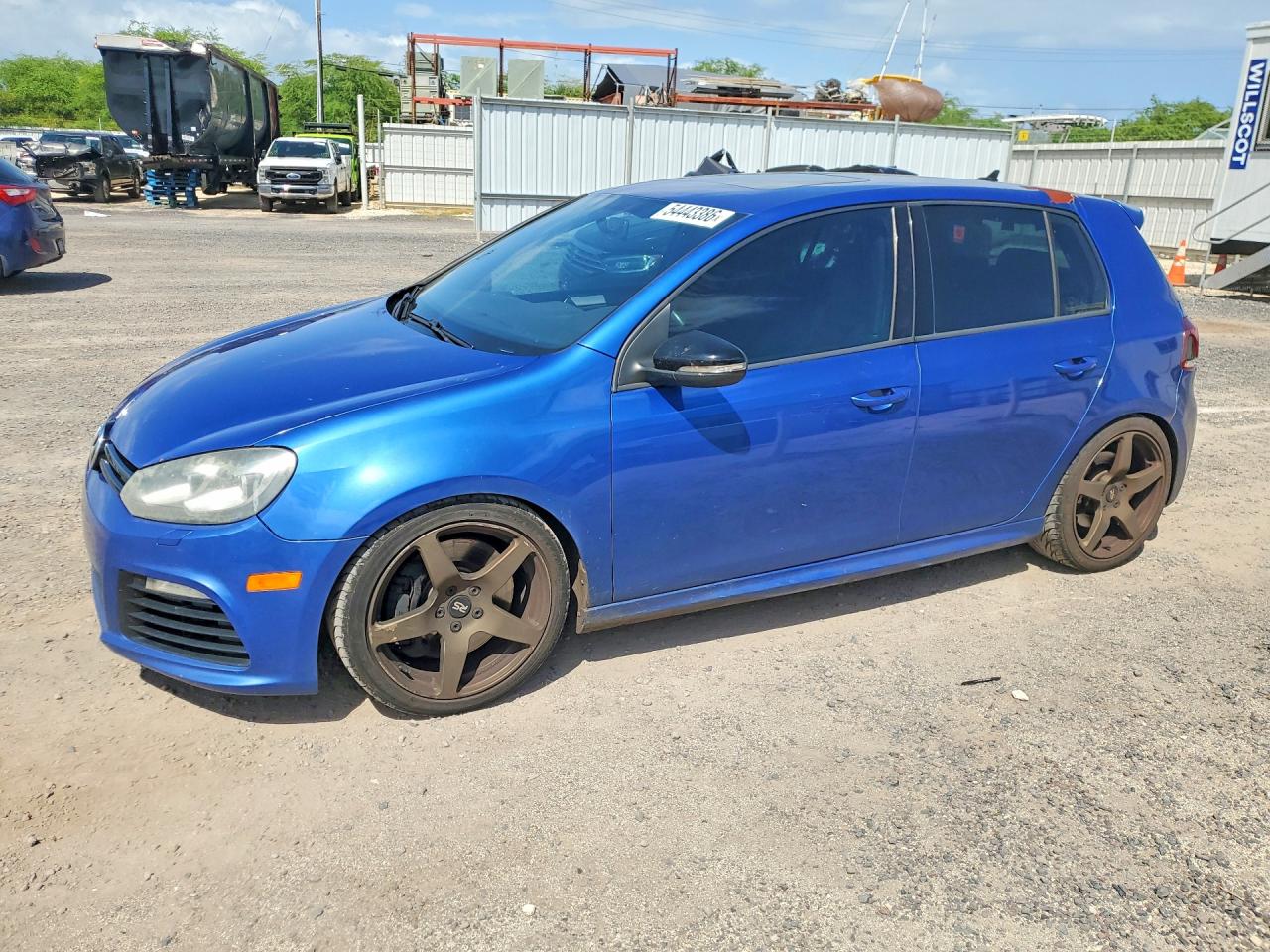 2013 Volkswagen Golf R Blue vin: WVWPF7AJ8DW117681