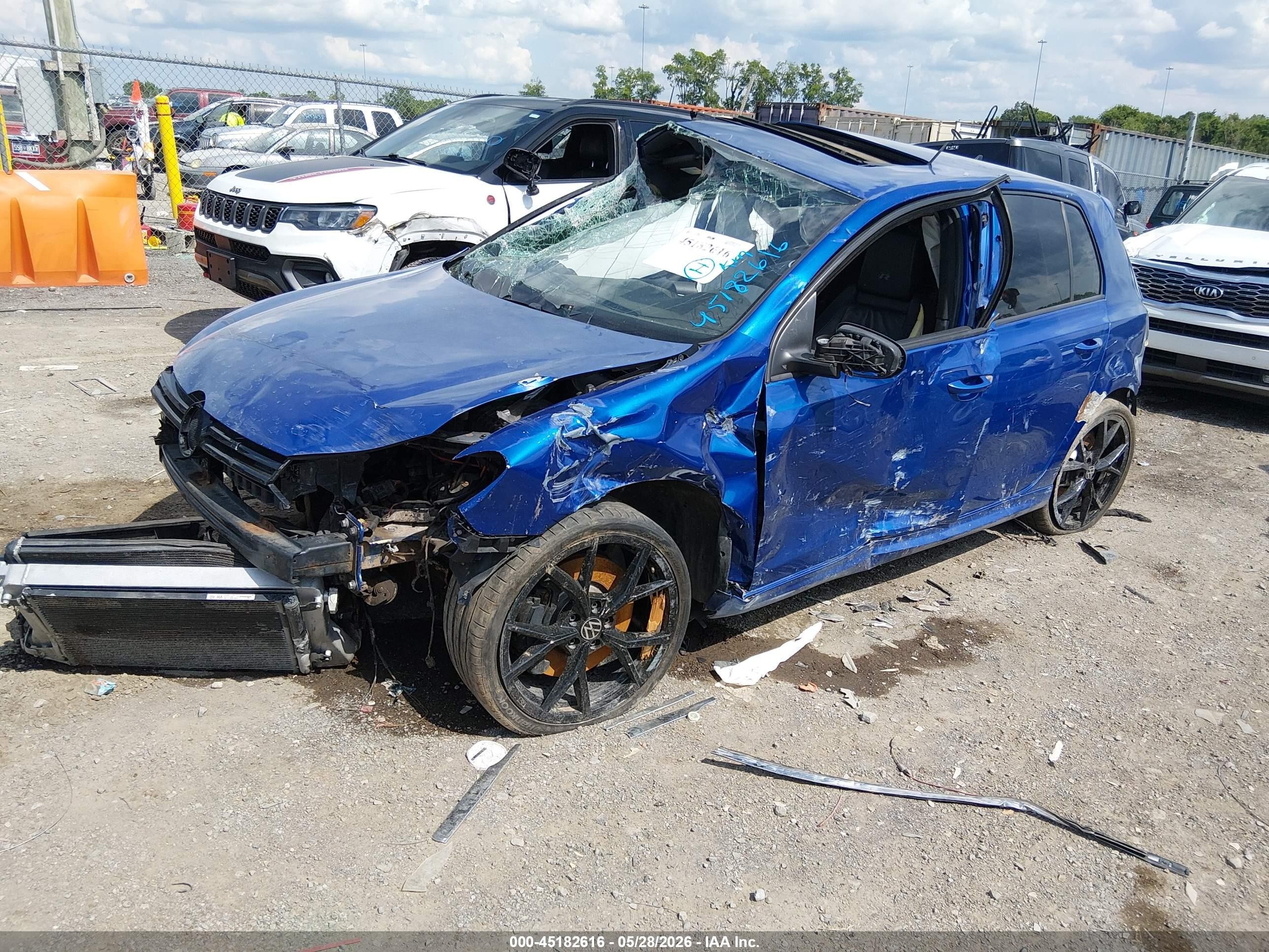 2012 Volkswagen Golf R 4-door Blue vin: WVWPF7AJ9CW230053