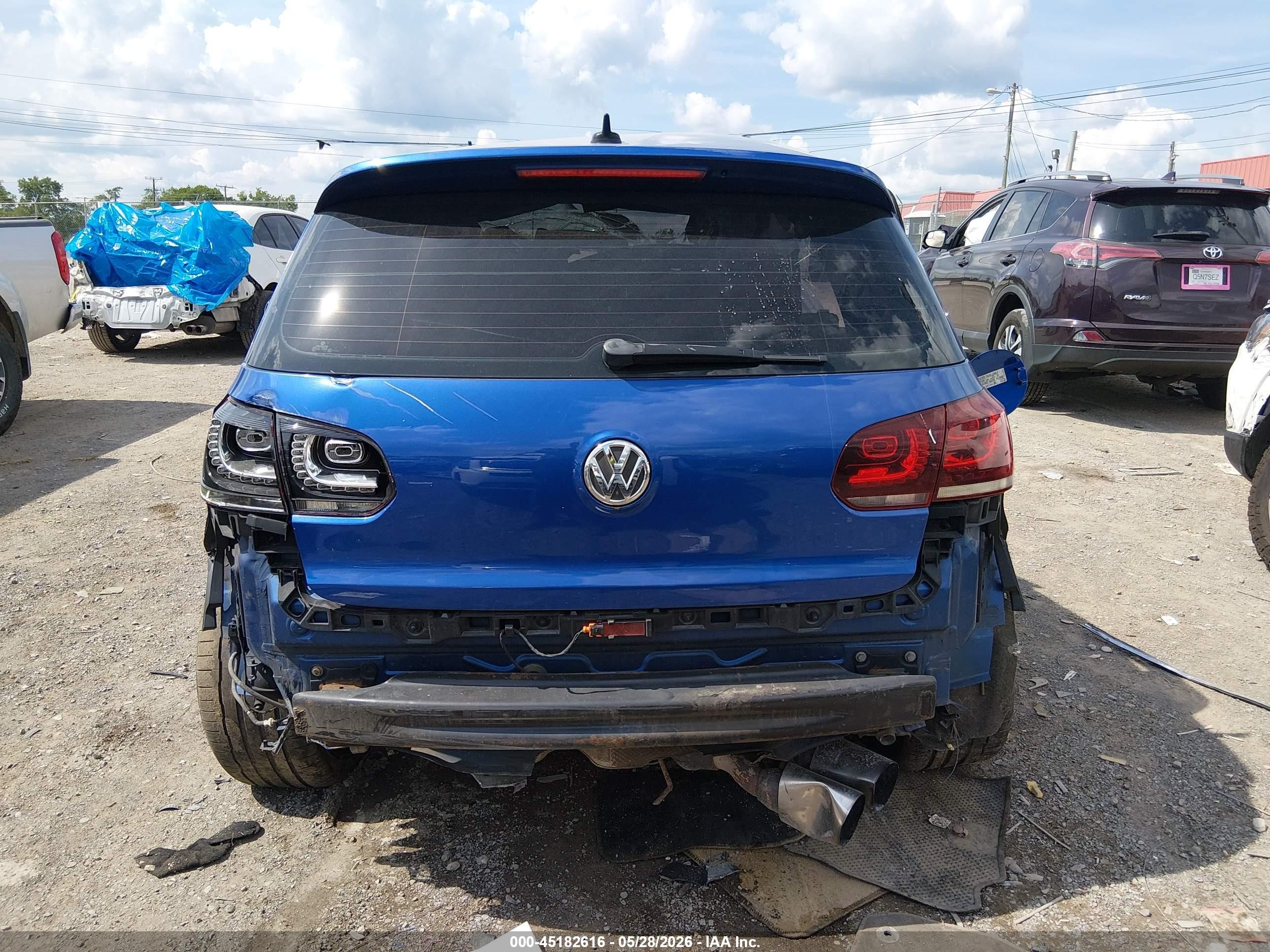 2012 Volkswagen Golf R 4-door Blue vin: WVWPF7AJ9CW230053