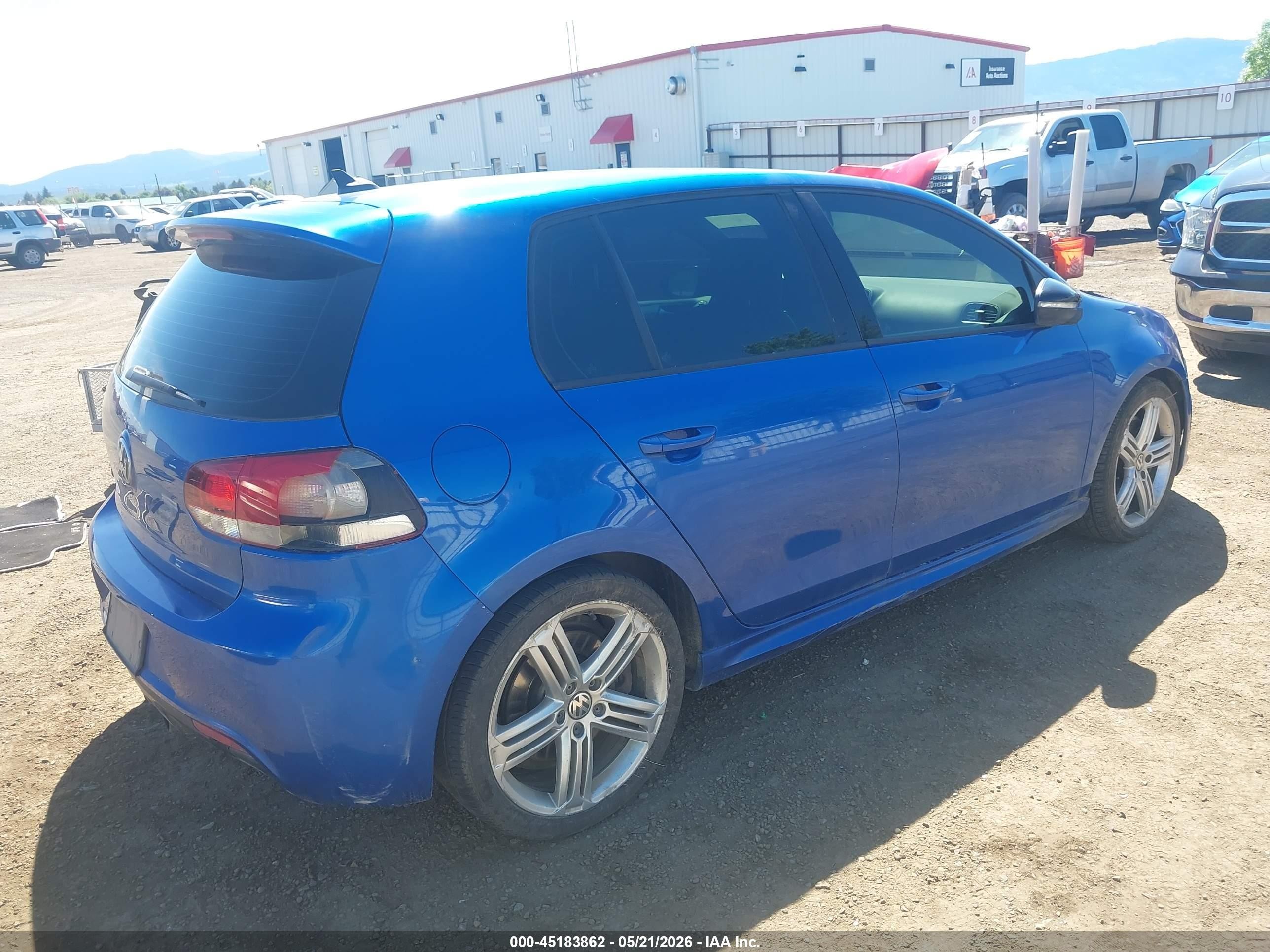 2012 Volkswagen Golf R 4-door Blue vin: WVWPF7AJXCW353330