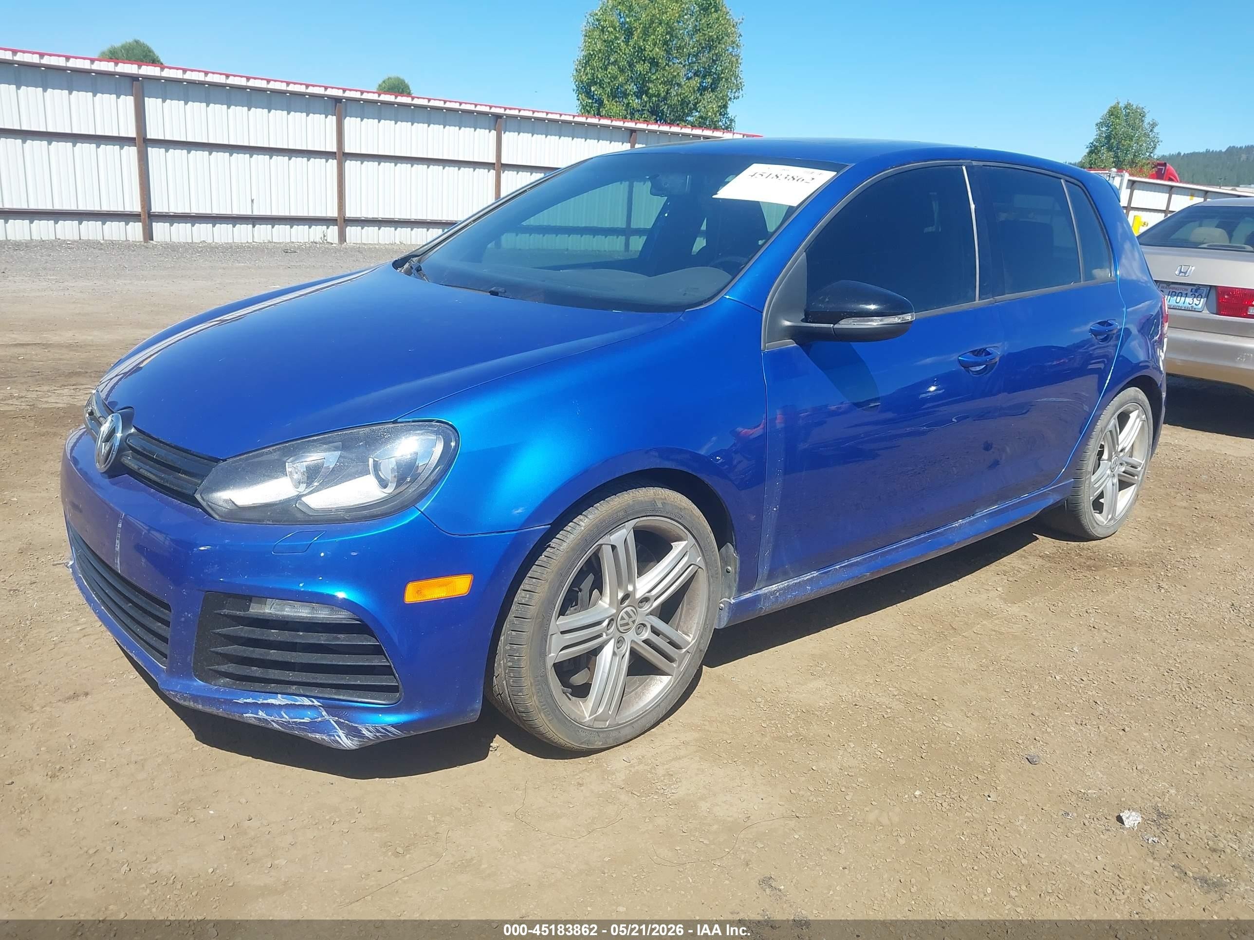 2012 Volkswagen Golf R 4-door Blue vin: WVWPF7AJXCW353330
