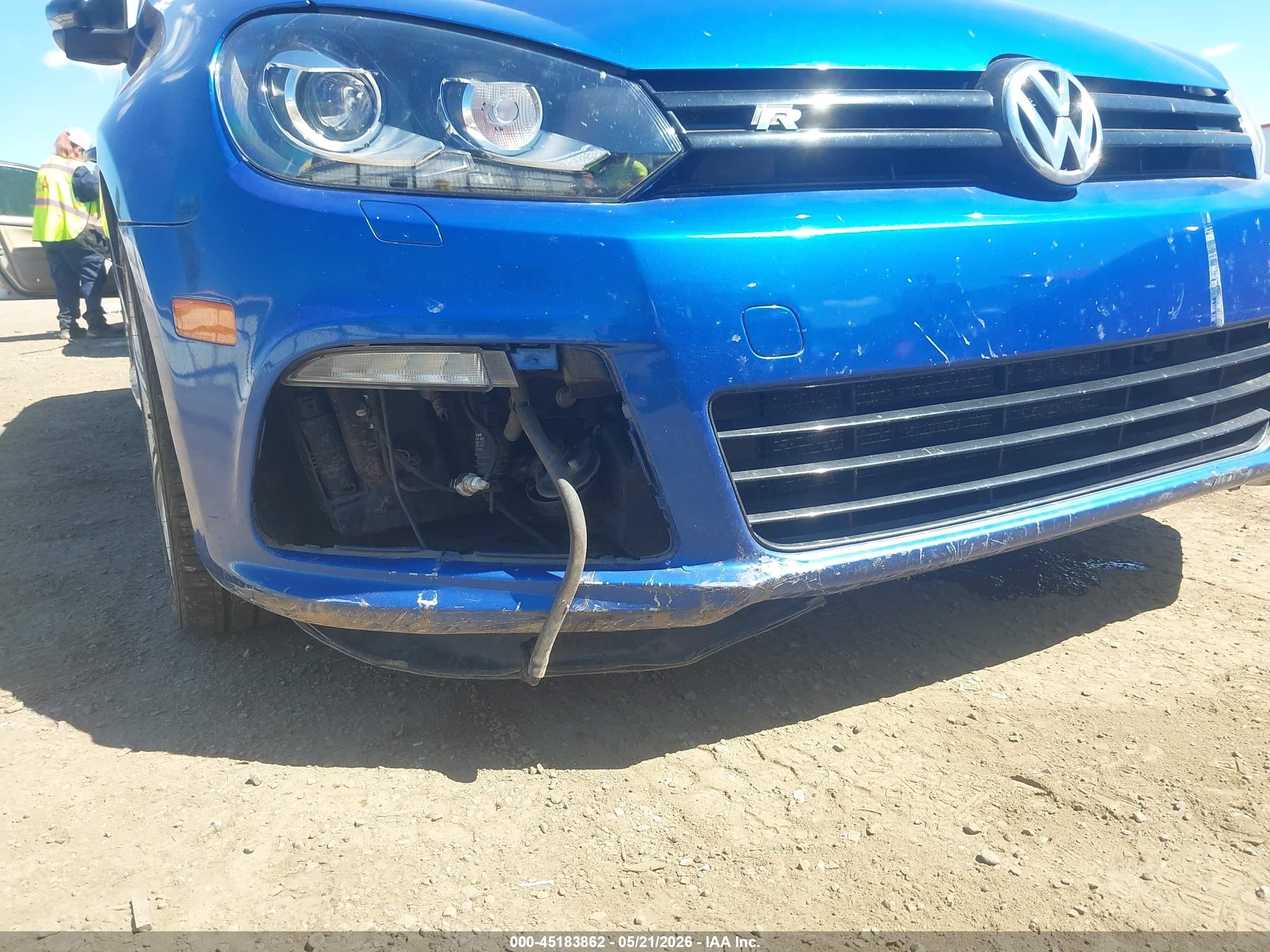 2012 Volkswagen Golf R 4-door Blue vin: WVWPF7AJXCW353330