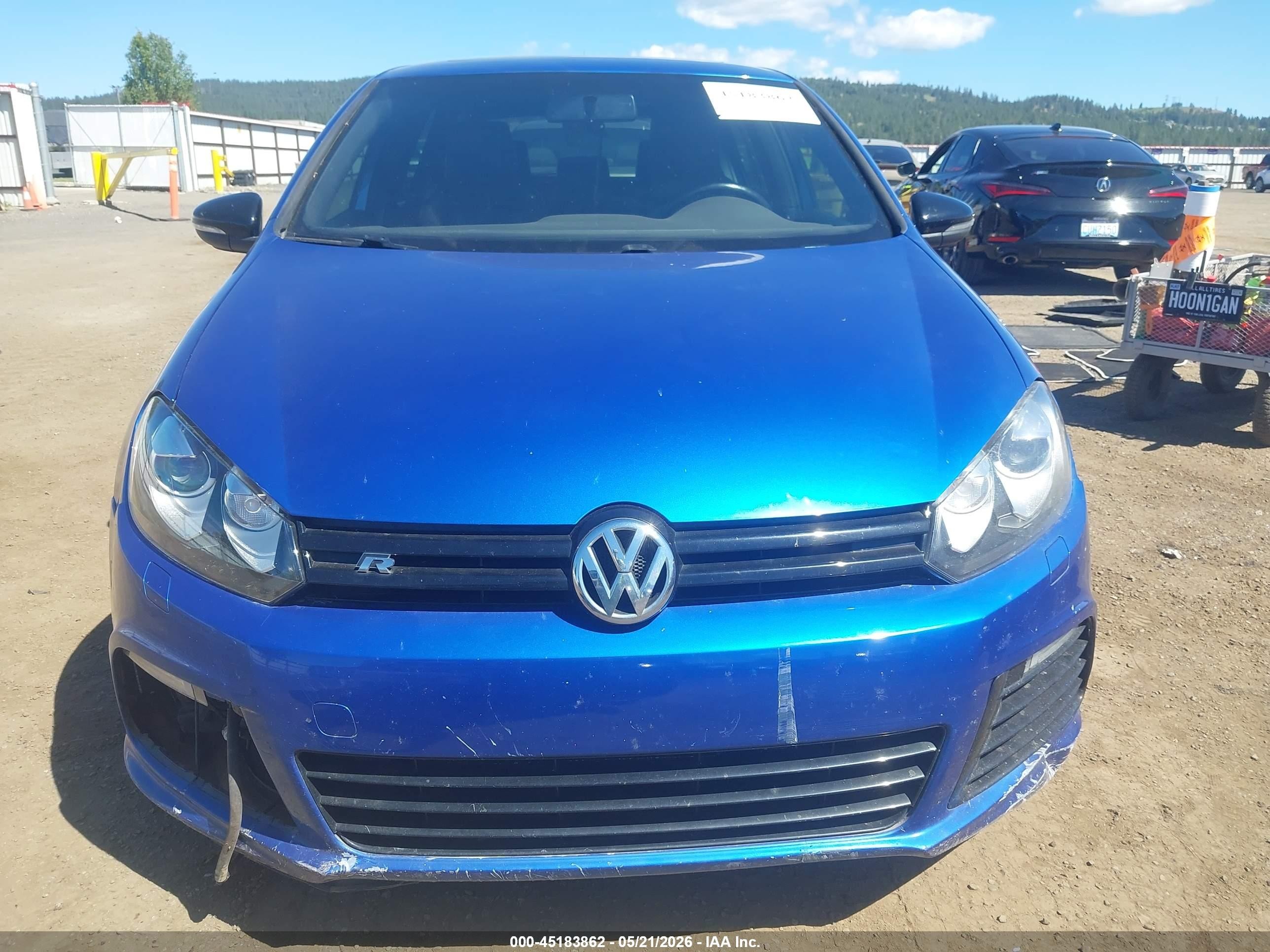 2012 Volkswagen Golf R 4-door Blue vin: WVWPF7AJXCW353330