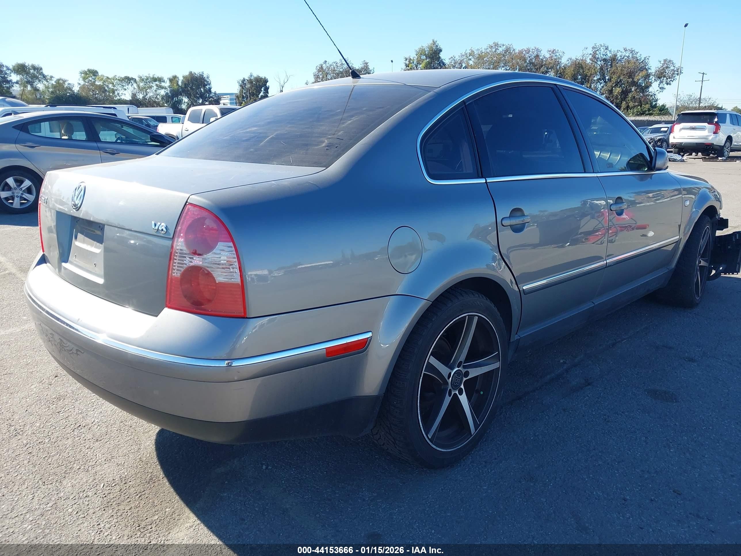 2001 Volkswagen Passat Gls V6 Gray vin: WVWPH63B01P094025
