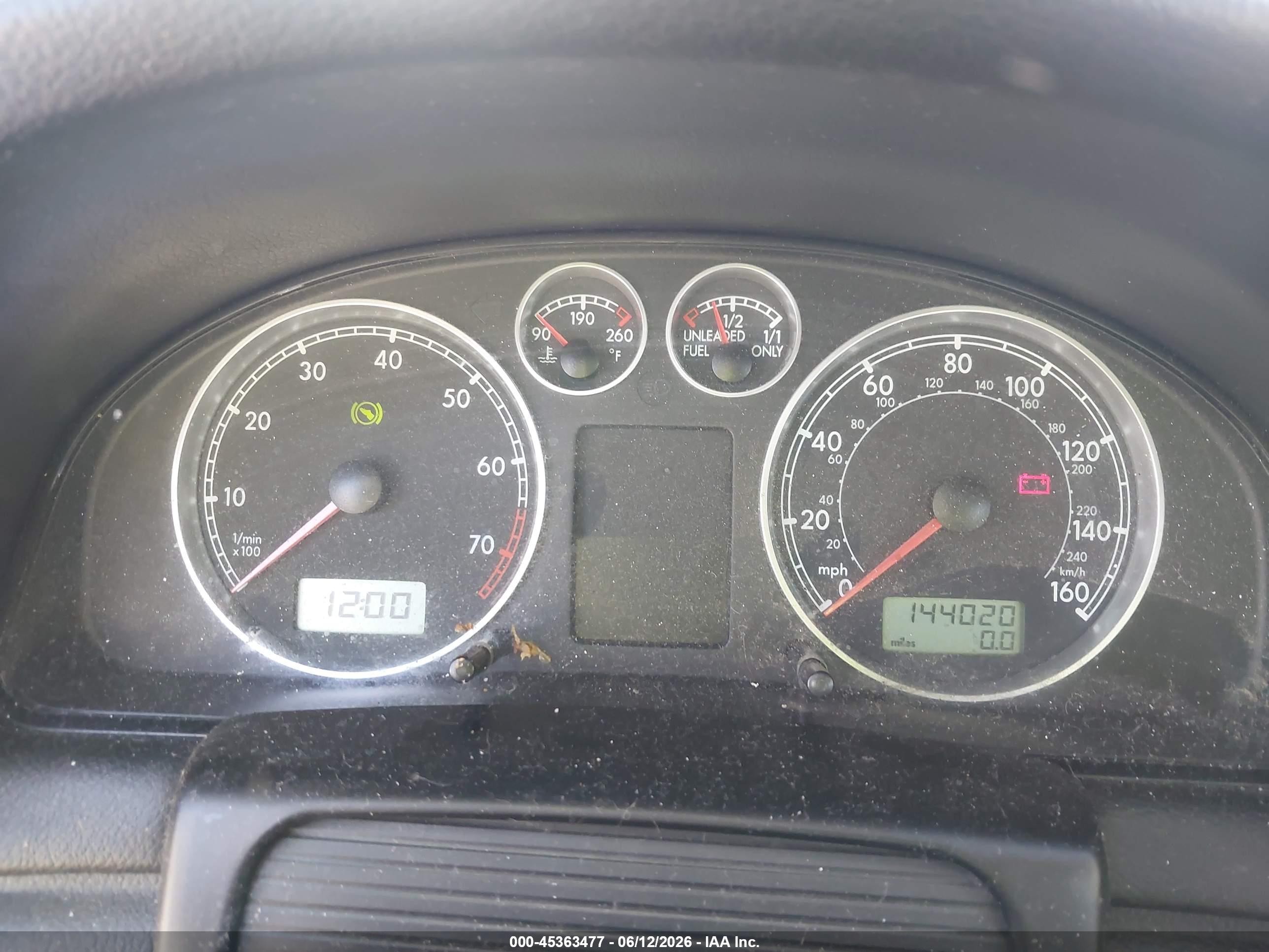 2001 Volkswagen Passat Gls V6 Champagne vin: WVWPH63B01P207147