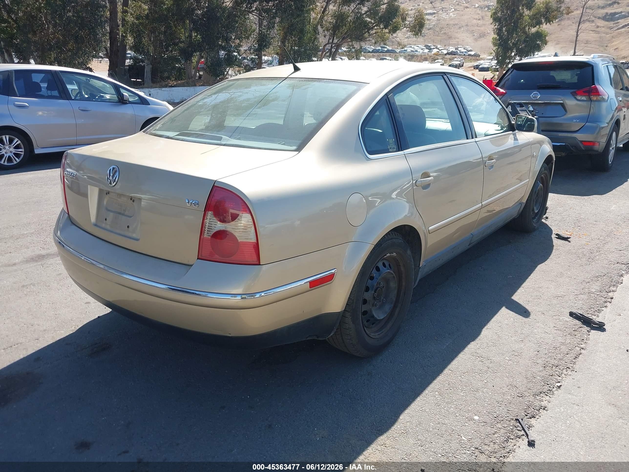 2001 Volkswagen Passat Gls V6 Champagne vin: WVWPH63B01P207147