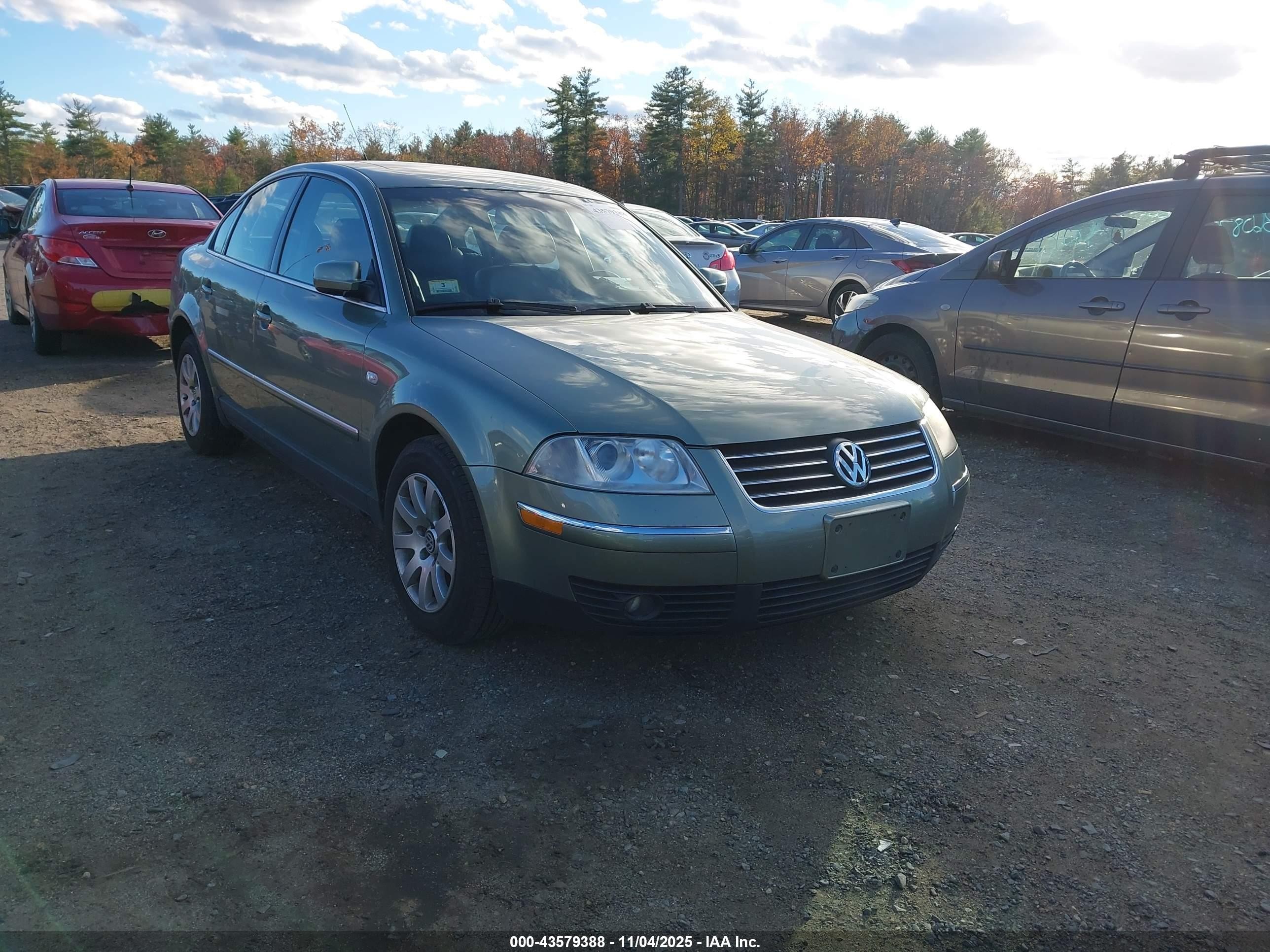 2002 Volkswagen Passat Gls V6 Green vin: WVWPH63B92P353807