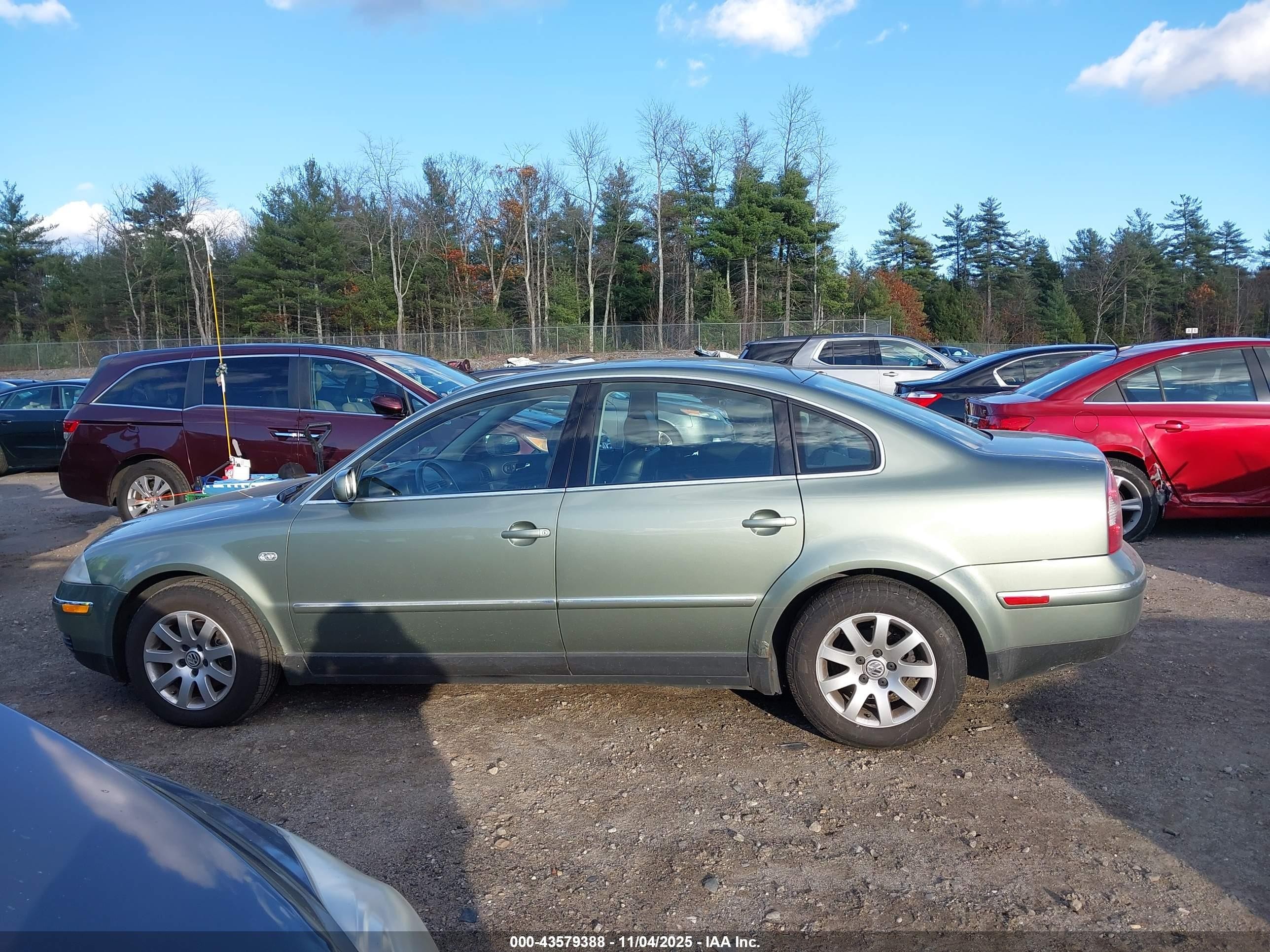 2002 Volkswagen Passat Gls V6 Green vin: WVWPH63B92P353807