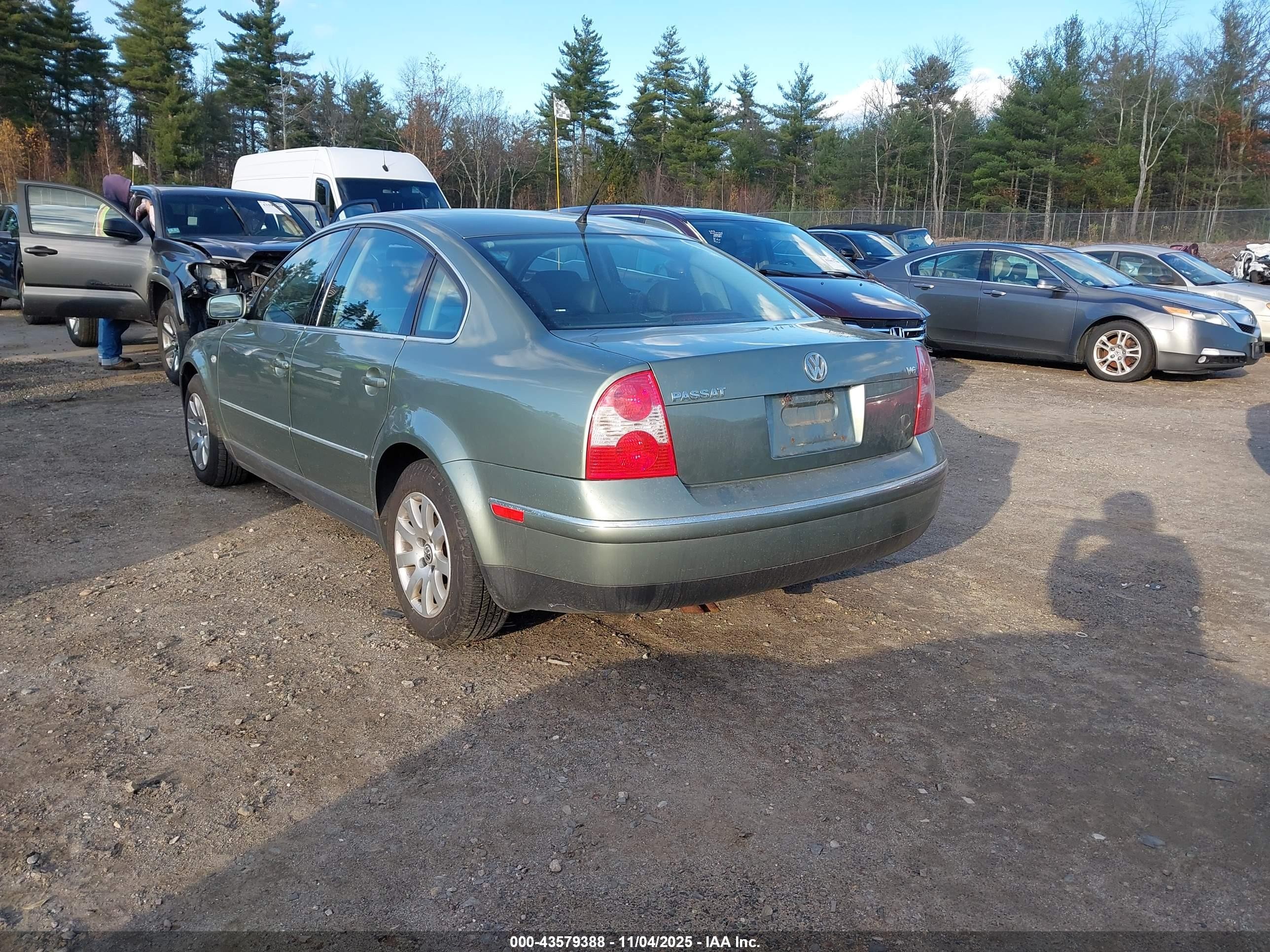 2002 Volkswagen Passat Gls V6 Green vin: WVWPH63B92P353807