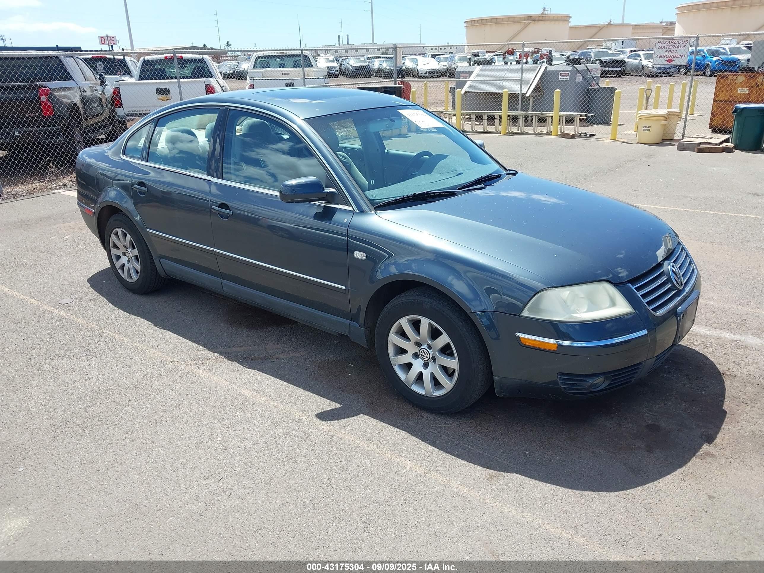 2001 Volkswagen Passat Gls V6 Gray vin: WVWPH63BX1P265024