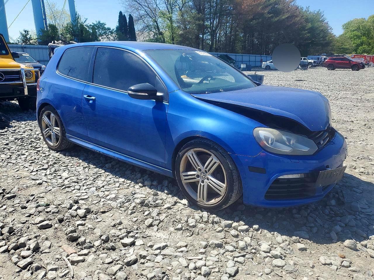 2012 Volkswagen Golf R Blue vin: WVWRF7AJ3CW315379