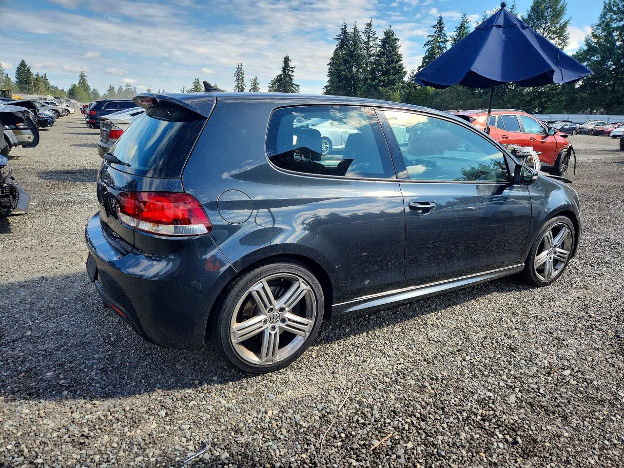 2012 Volkswagen Golf R Gray vin: WVWRF7AJ5CW215381