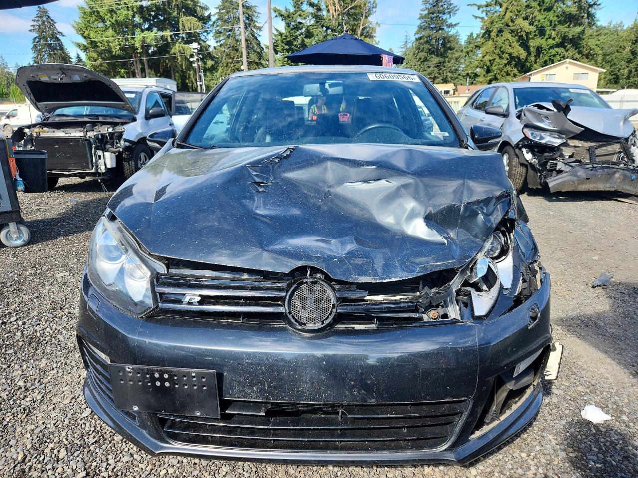 2012 Volkswagen Golf R Gray vin: WVWRF7AJ5CW215381