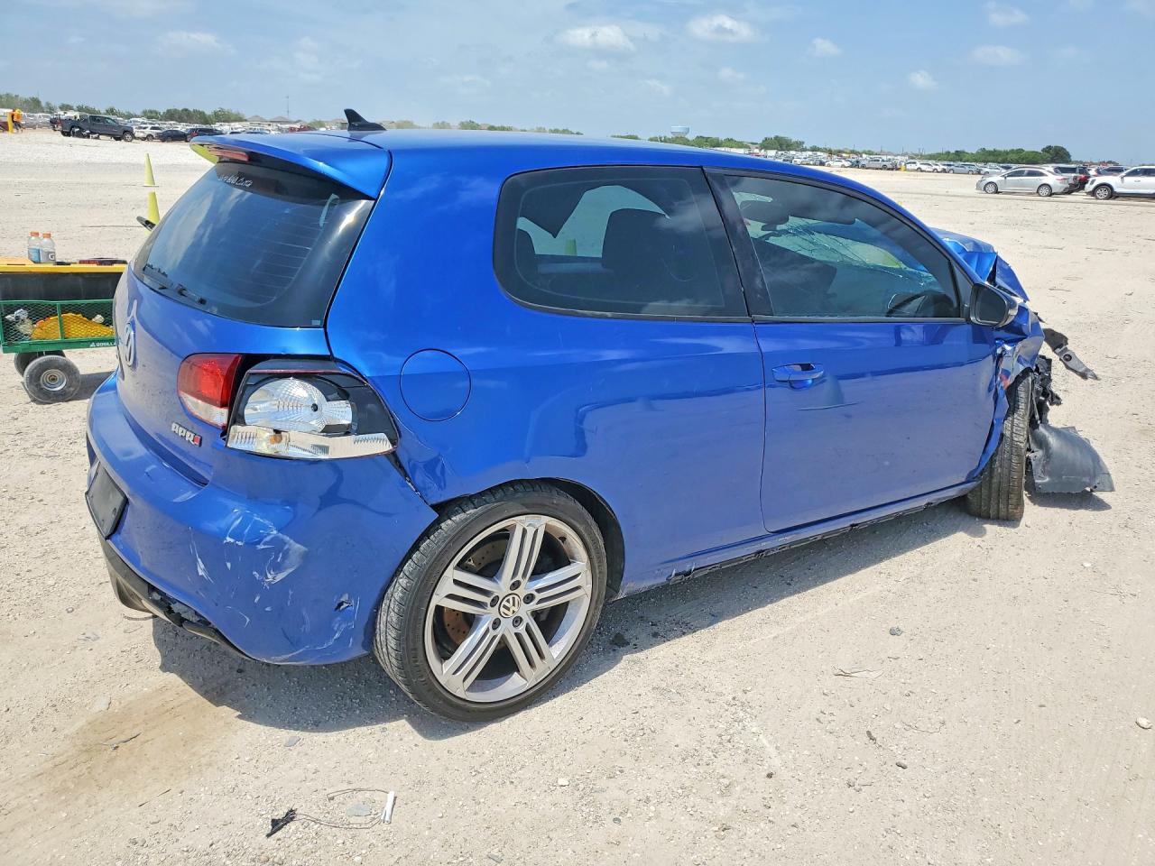 2012 Volkswagen Golf R Blue vin: WVWRF7AJ6CW265738