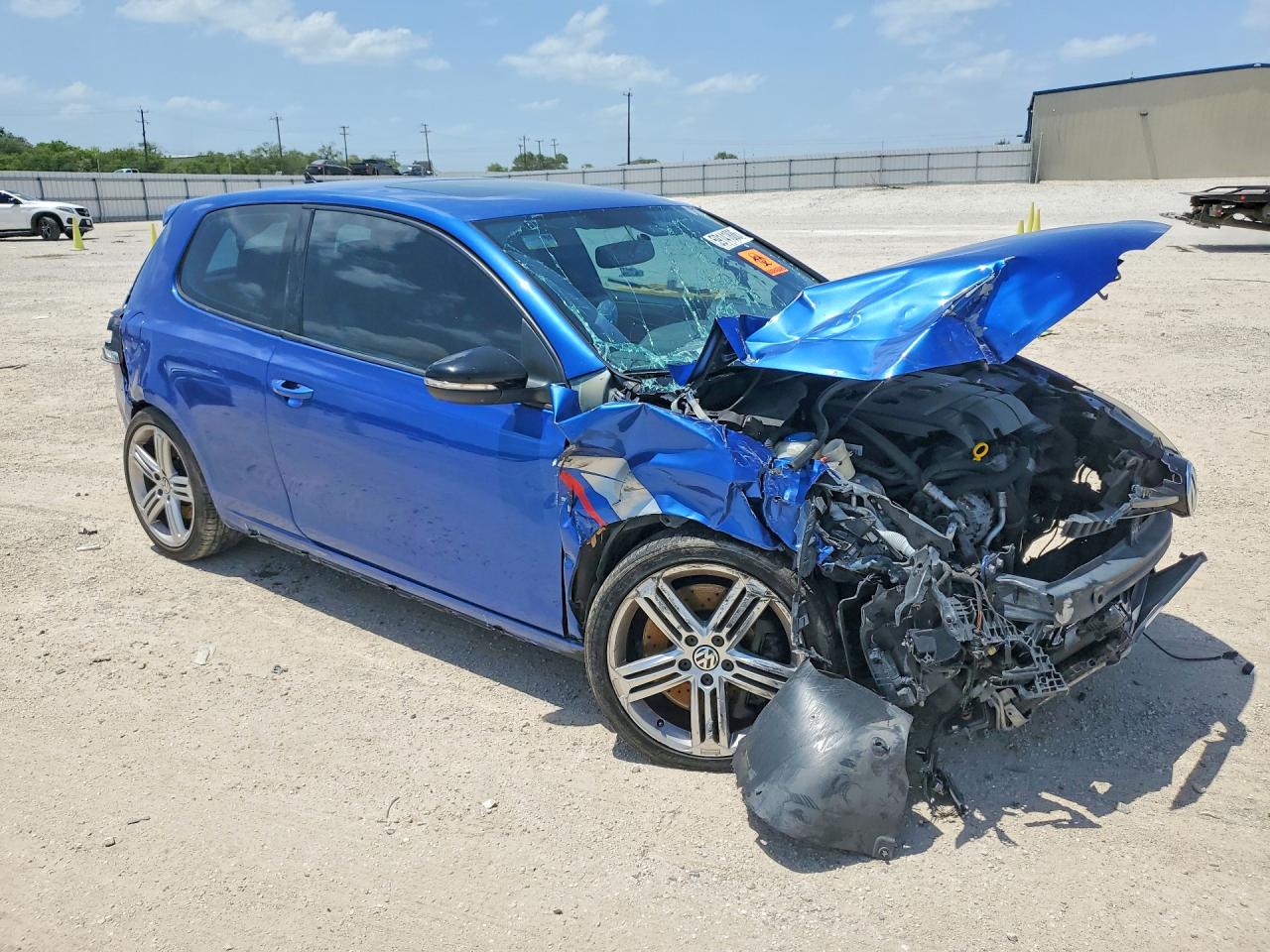2012 Volkswagen Golf R Blue vin: WVWRF7AJ6CW265738
