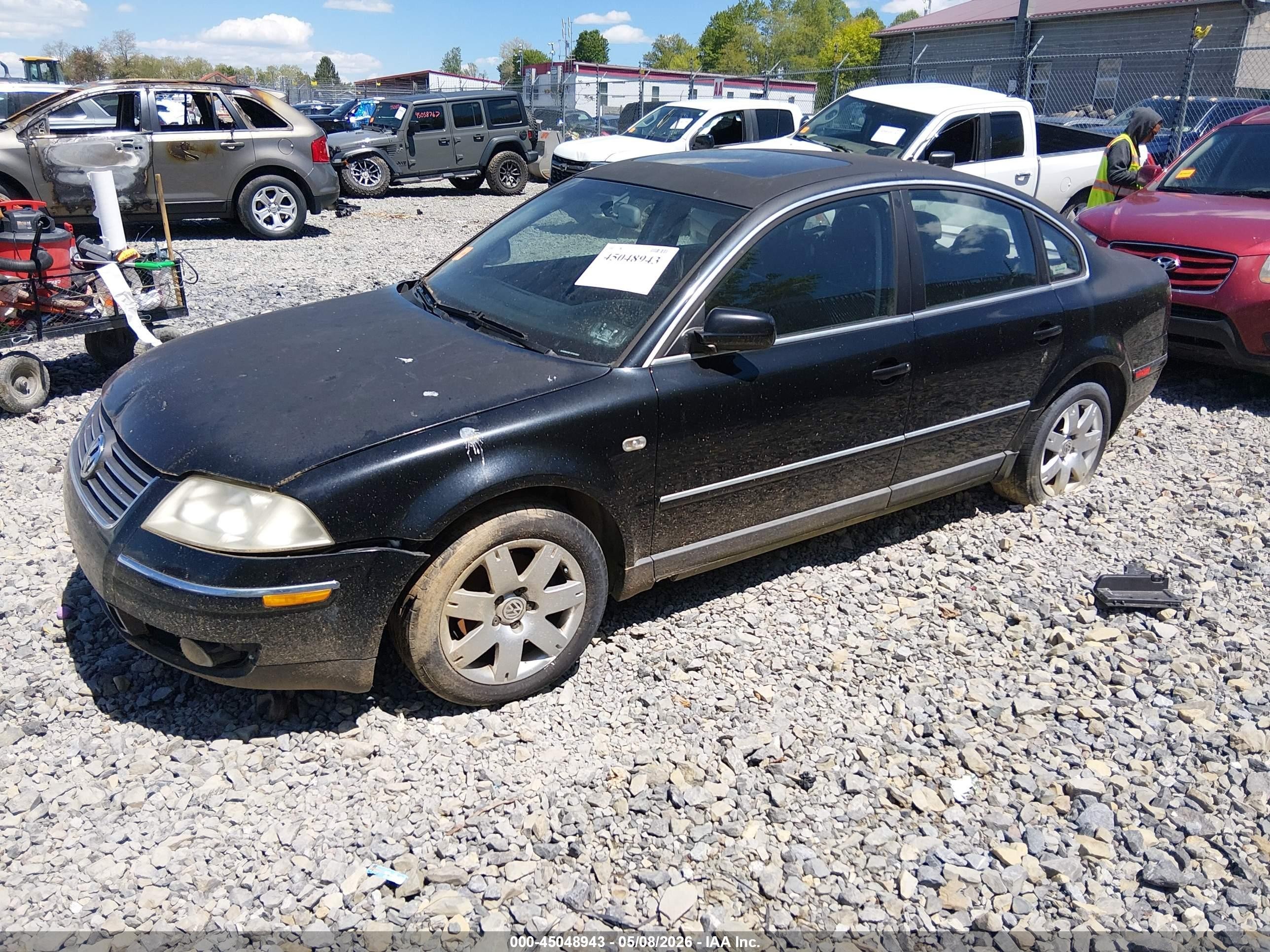 2002 Volkswagen Passat Glx Black vin: WVWRH63B12P354992