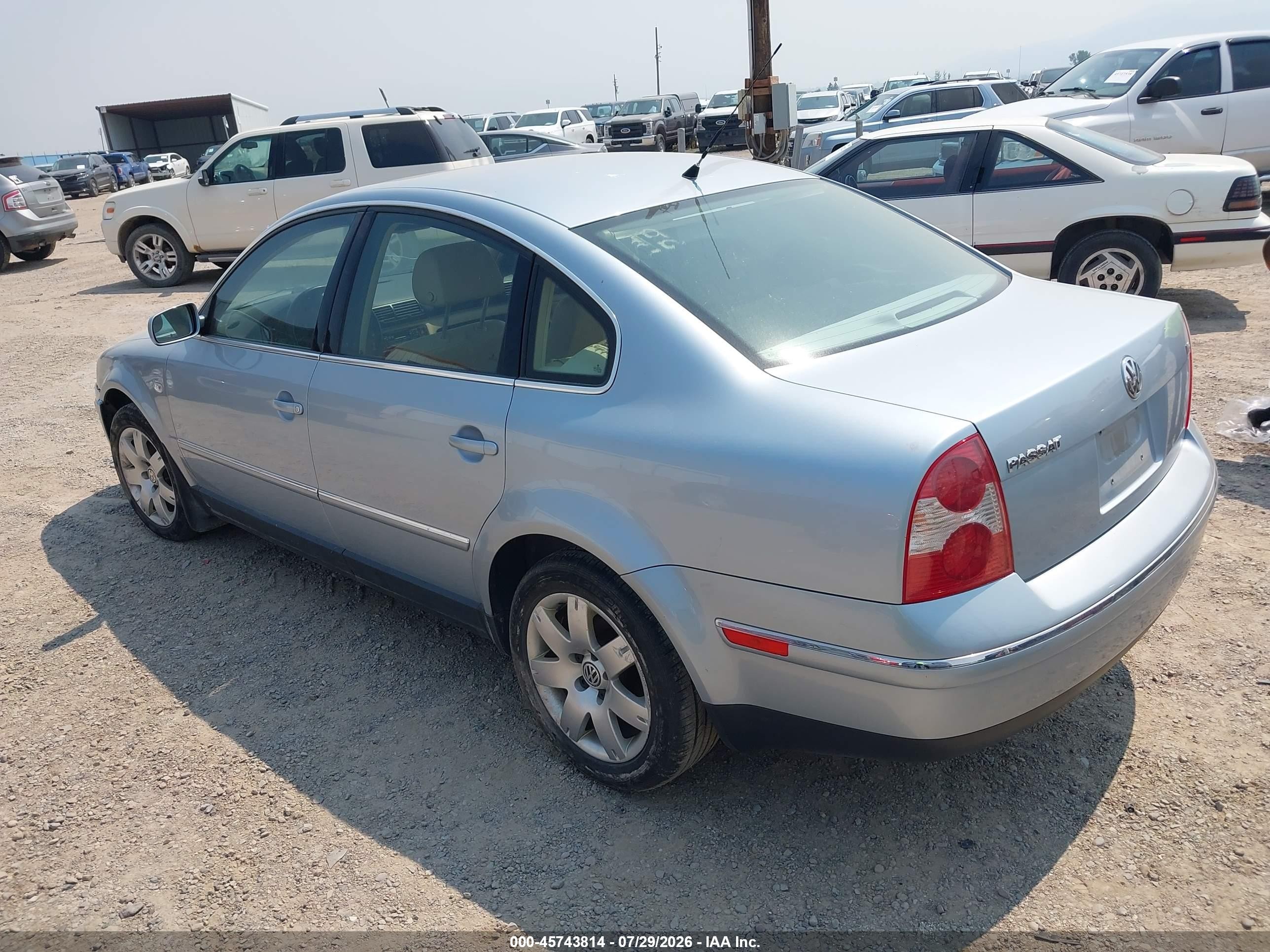 2001 Volkswagen Passat Glx Light Blue vin: WVWRH63B21P133609