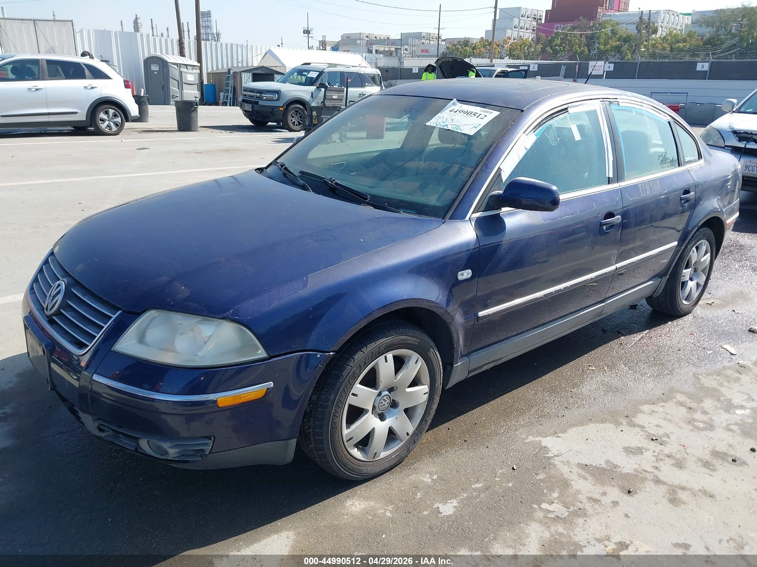 2003 Volkswagen Passat Glx Blue vin: WVWRH63B23P001534
