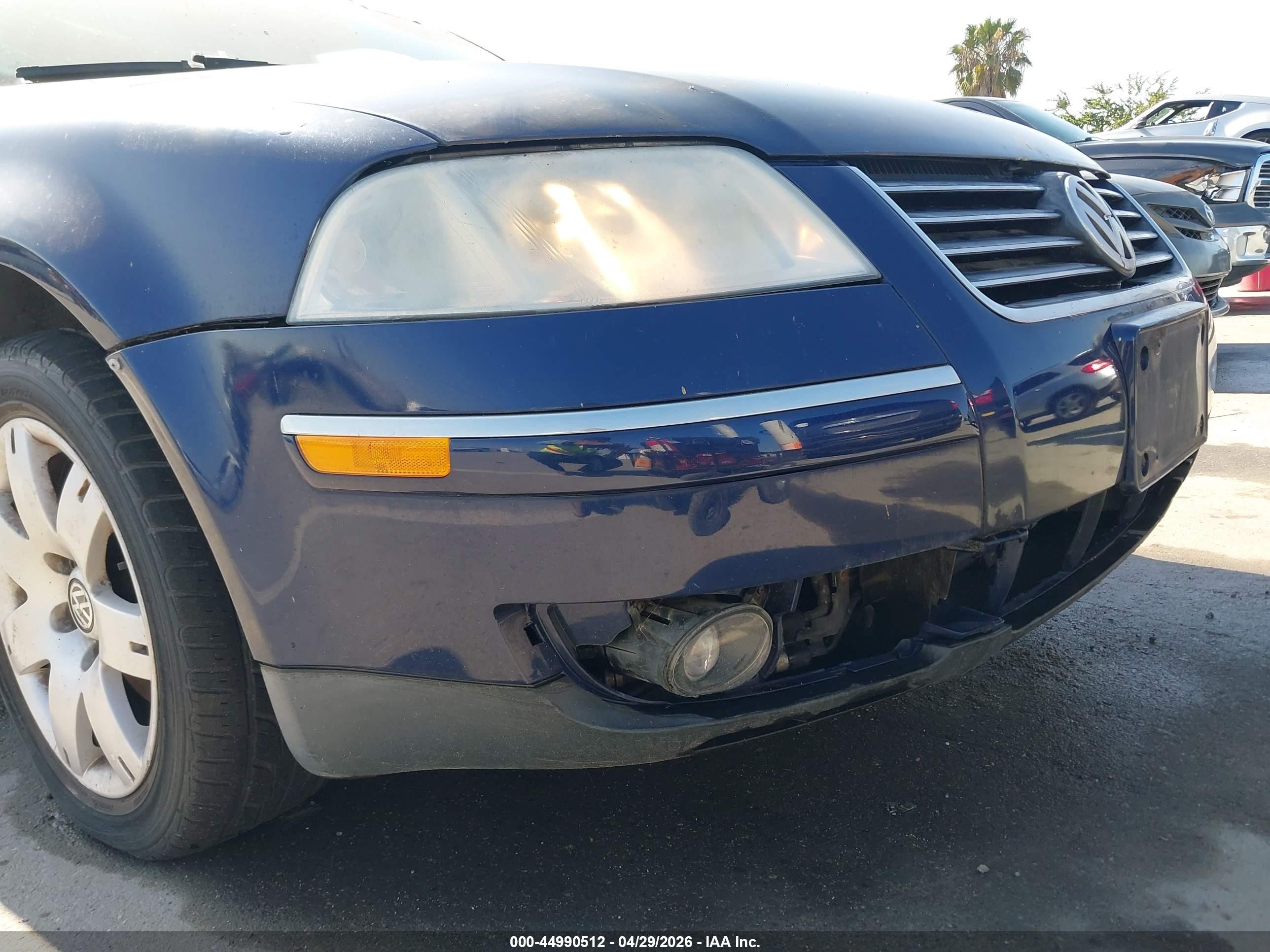 2003 Volkswagen Passat Glx Blue vin: WVWRH63B23P001534