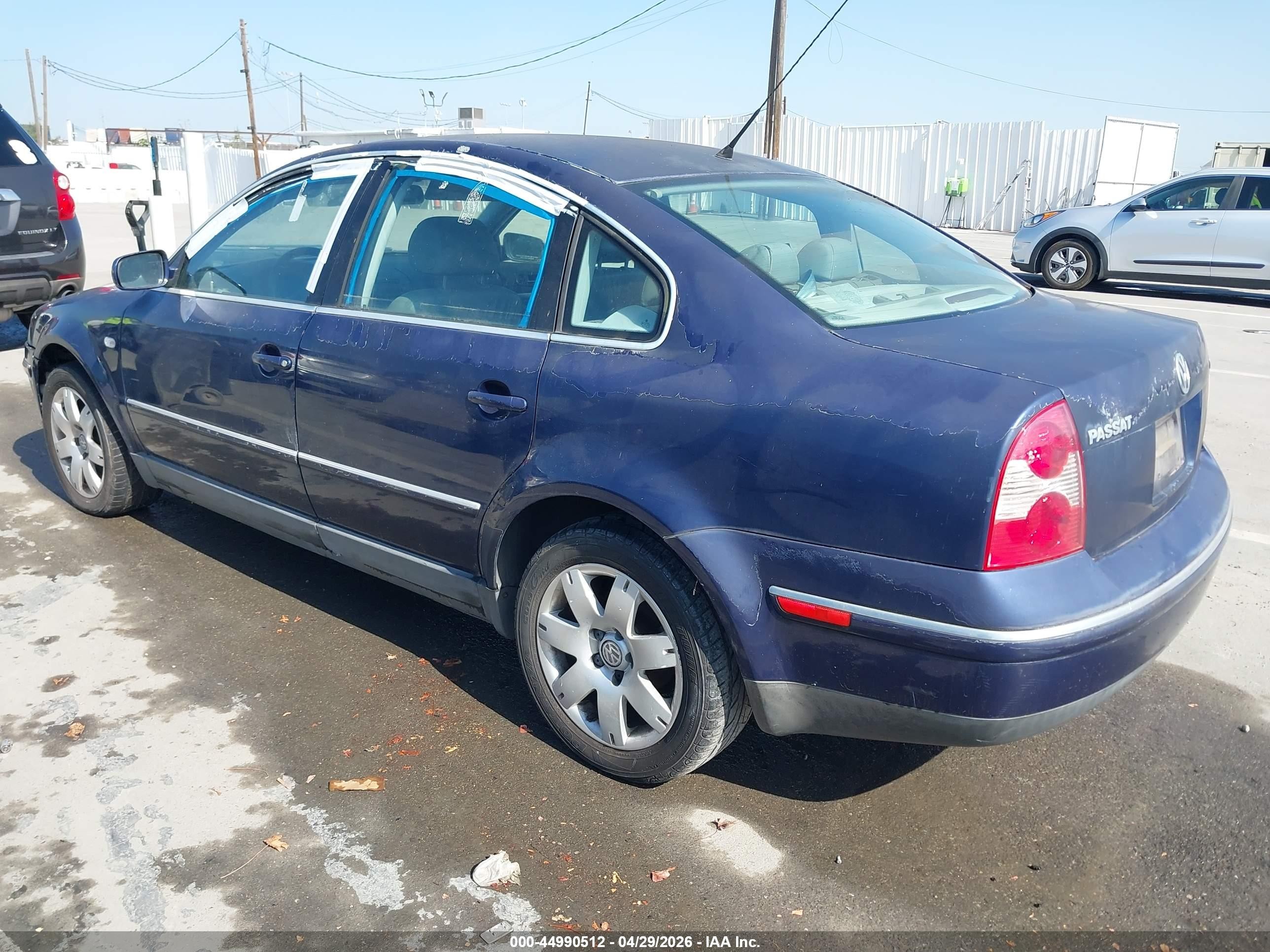 2003 Volkswagen Passat Glx Blue vin: WVWRH63B23P001534