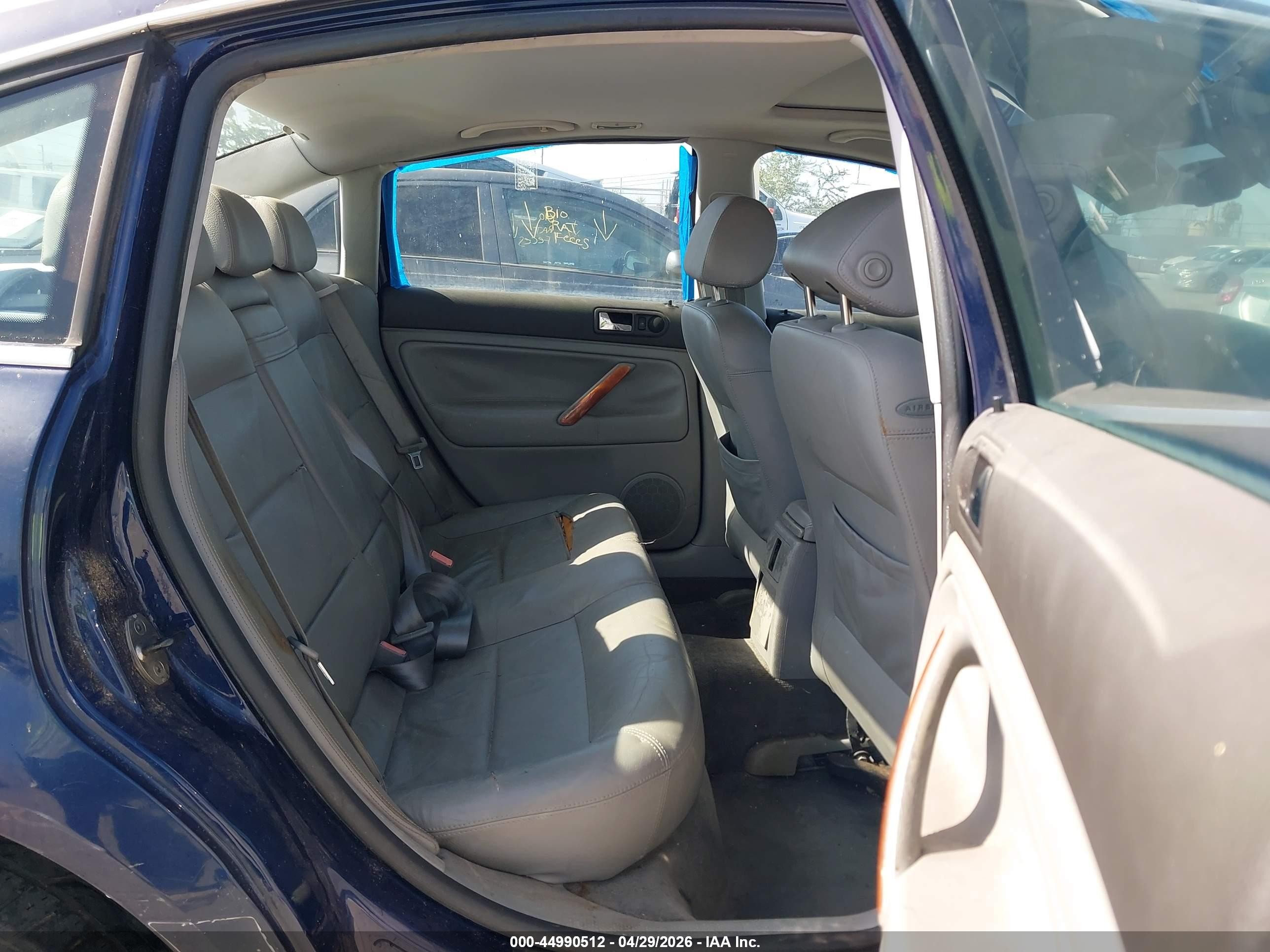 2003 Volkswagen Passat Glx Blue vin: WVWRH63B23P001534