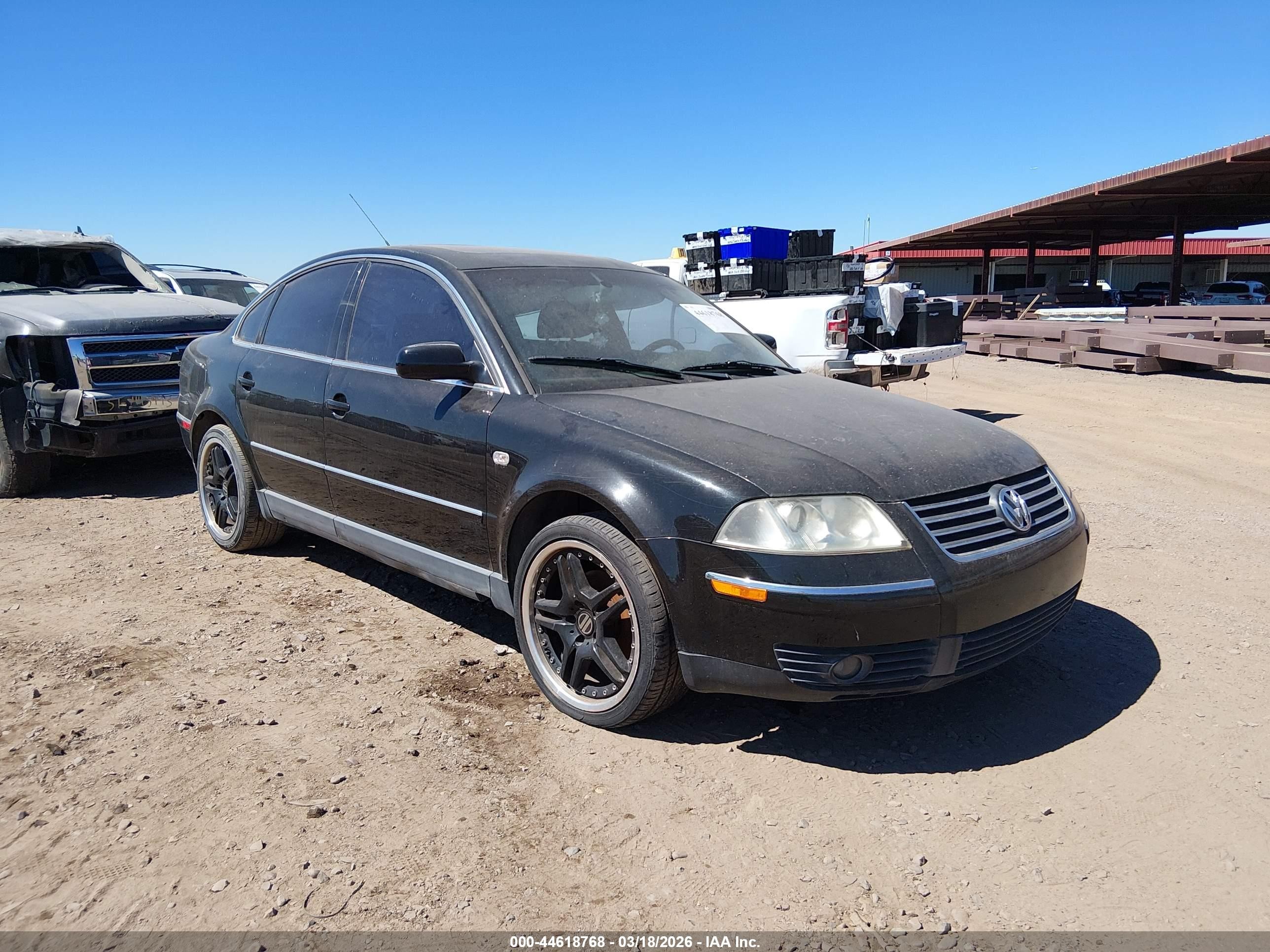 2002 Volkswagen Passat Glx Black vin: WVWRH63B32PO63300