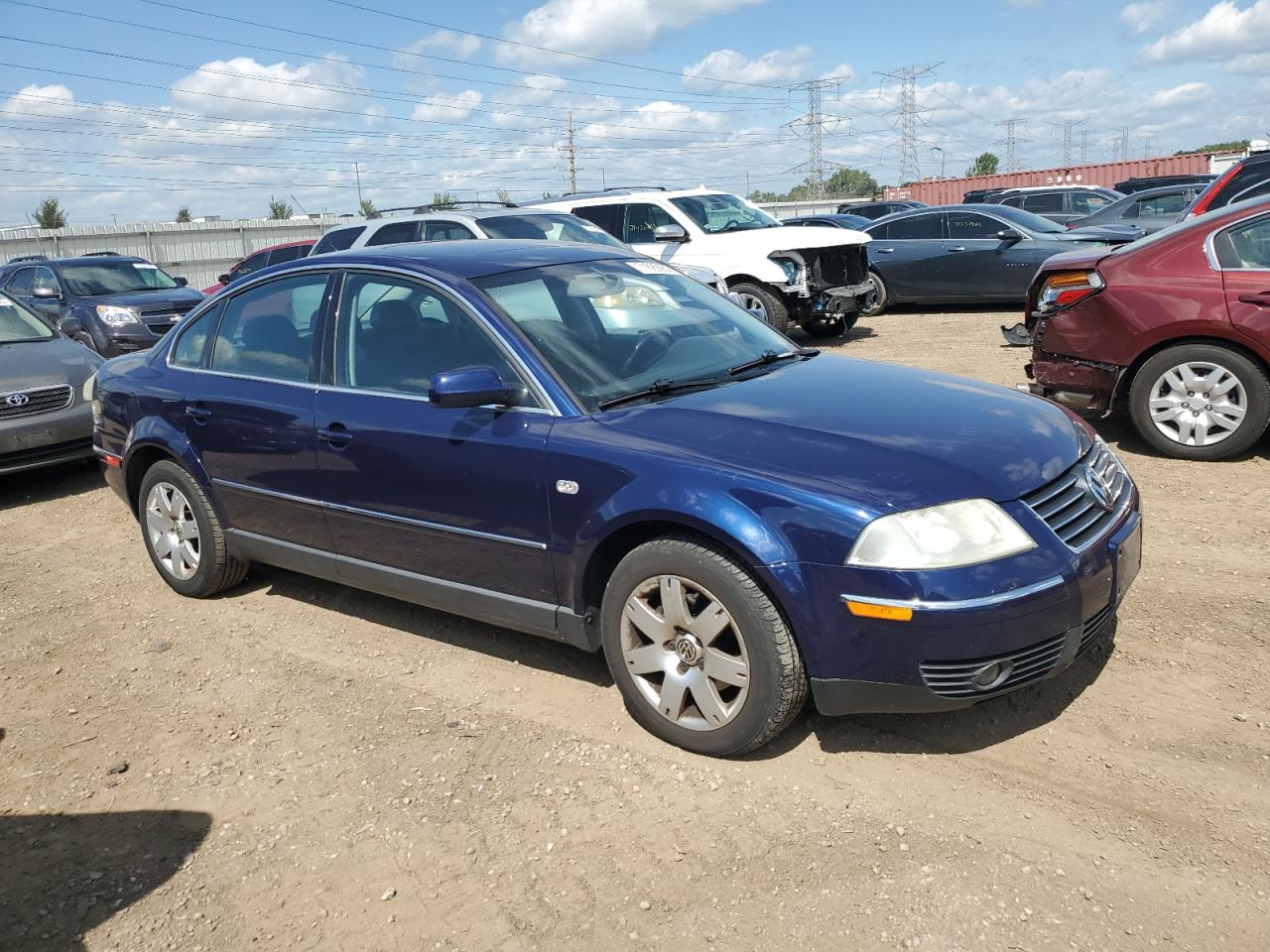 2002 Volkswagen Passat Glx Blue vin: WVWRH63B42P245863