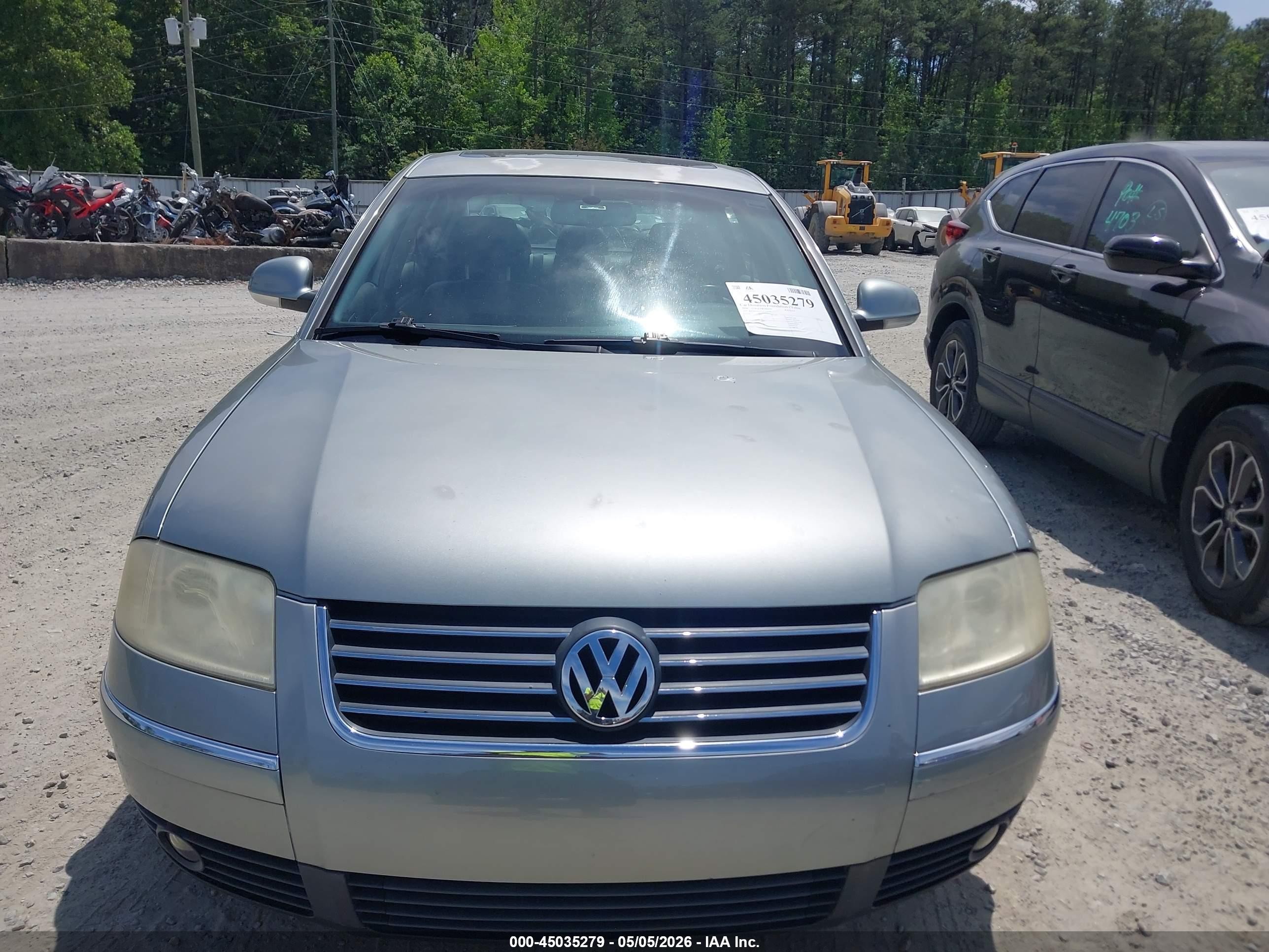 2004 Volkswagen Passat Glx Gray vin: WVWRH63B74P198377