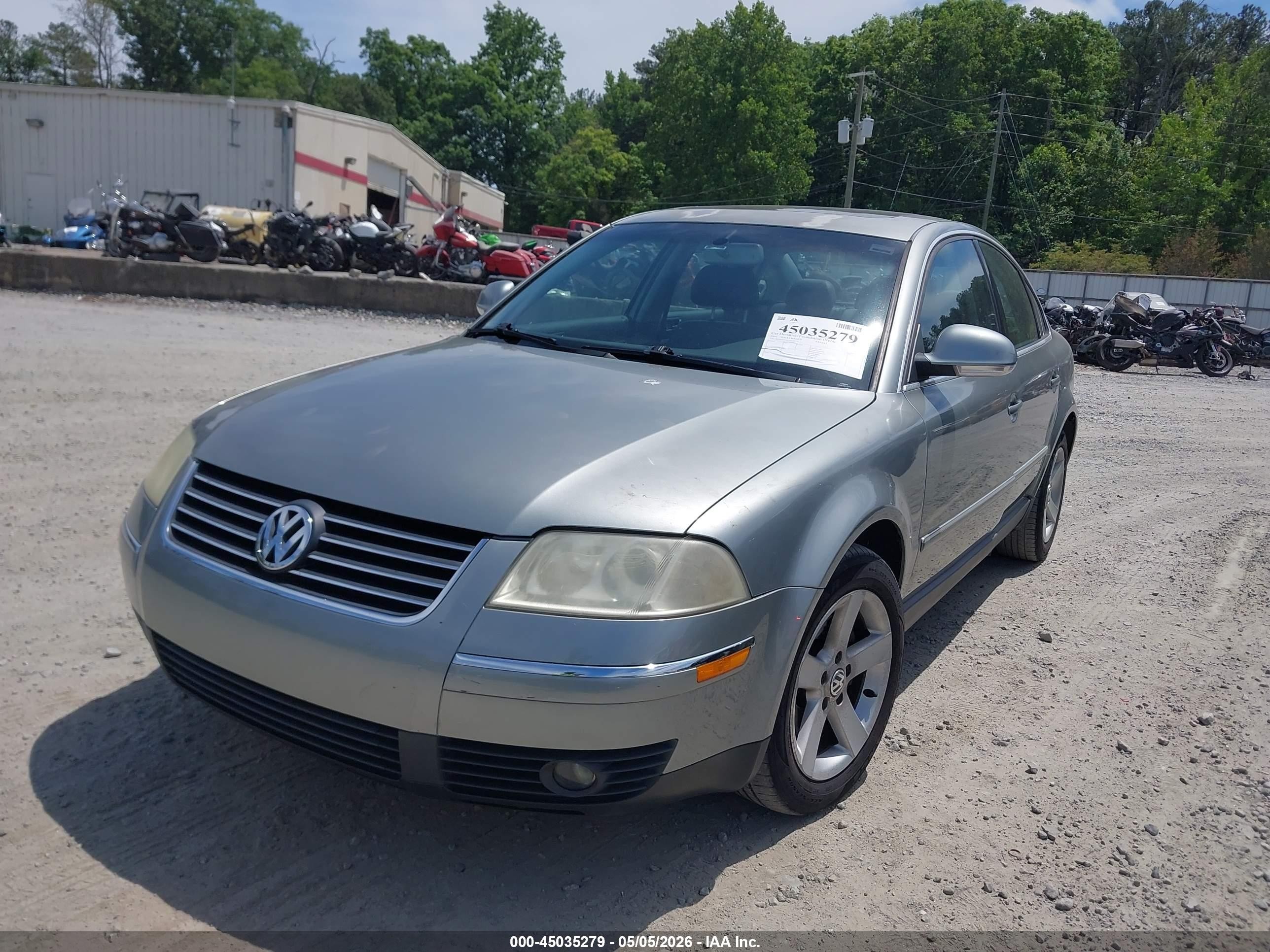 2004 Volkswagen Passat Glx Gray vin: WVWRH63B74P198377