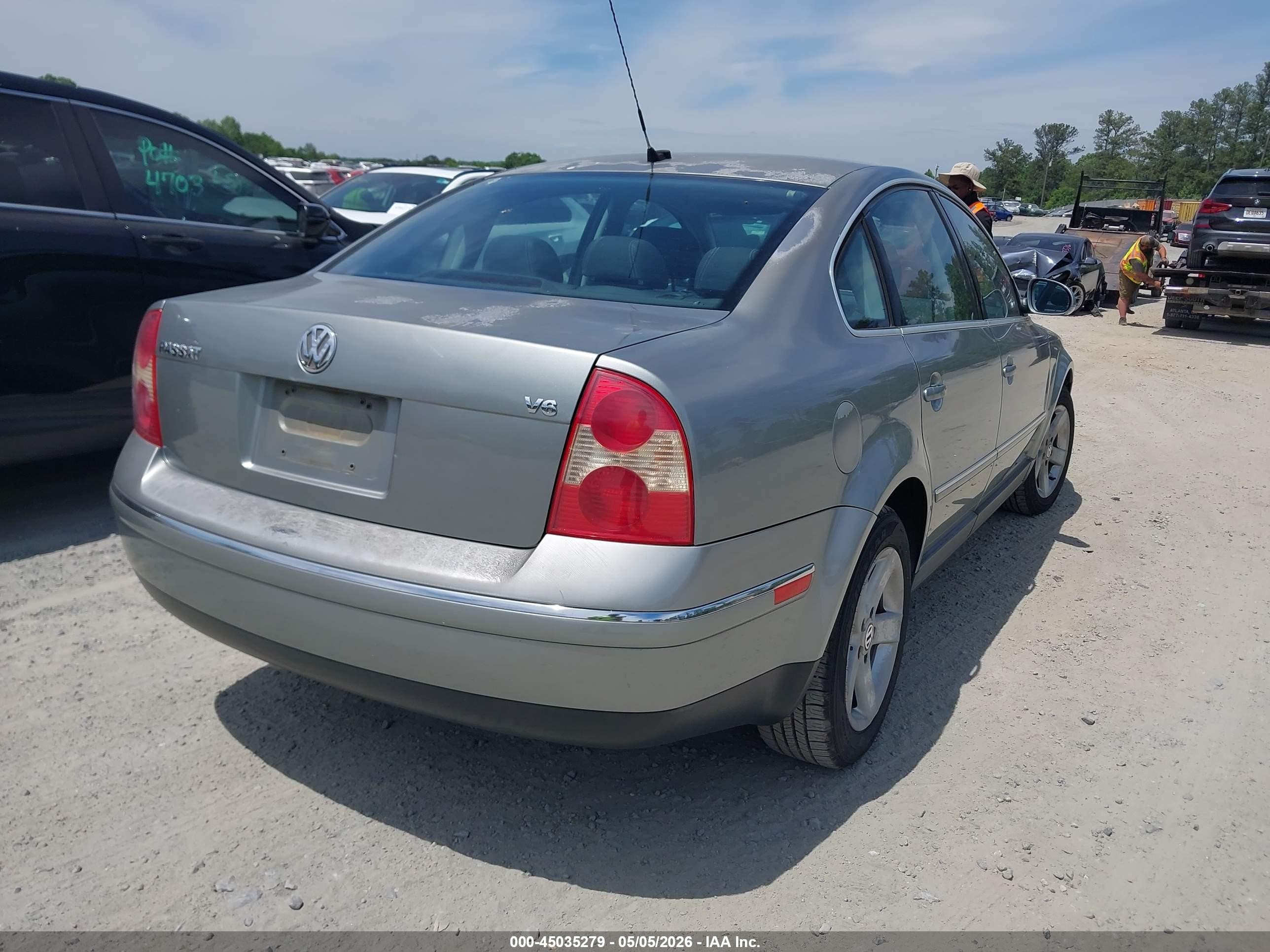 2004 Volkswagen Passat Glx Gray vin: WVWRH63B74P198377