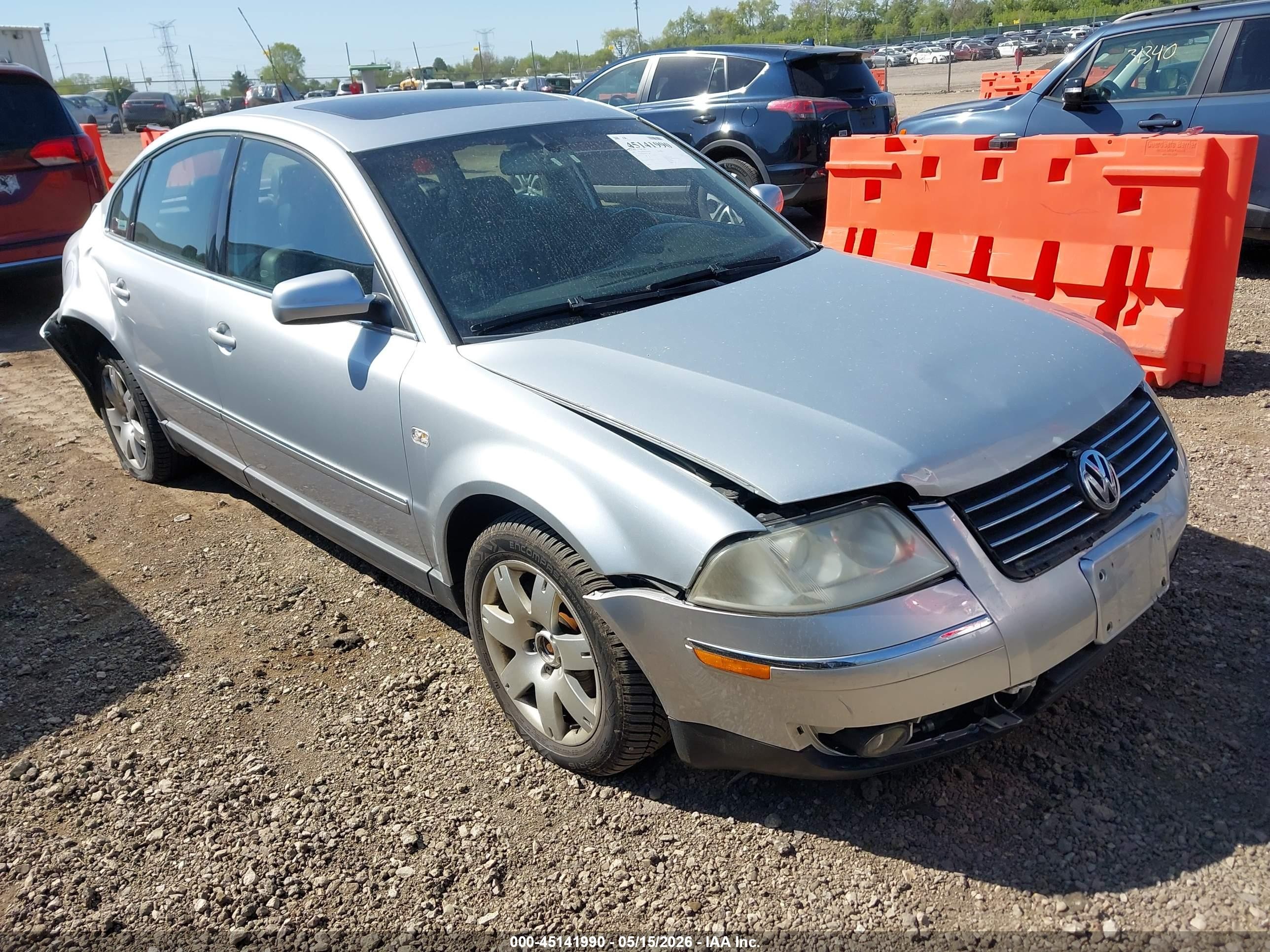 2003 Volkswagen Passat Glx Silver vin: WVWRH63B83P100679