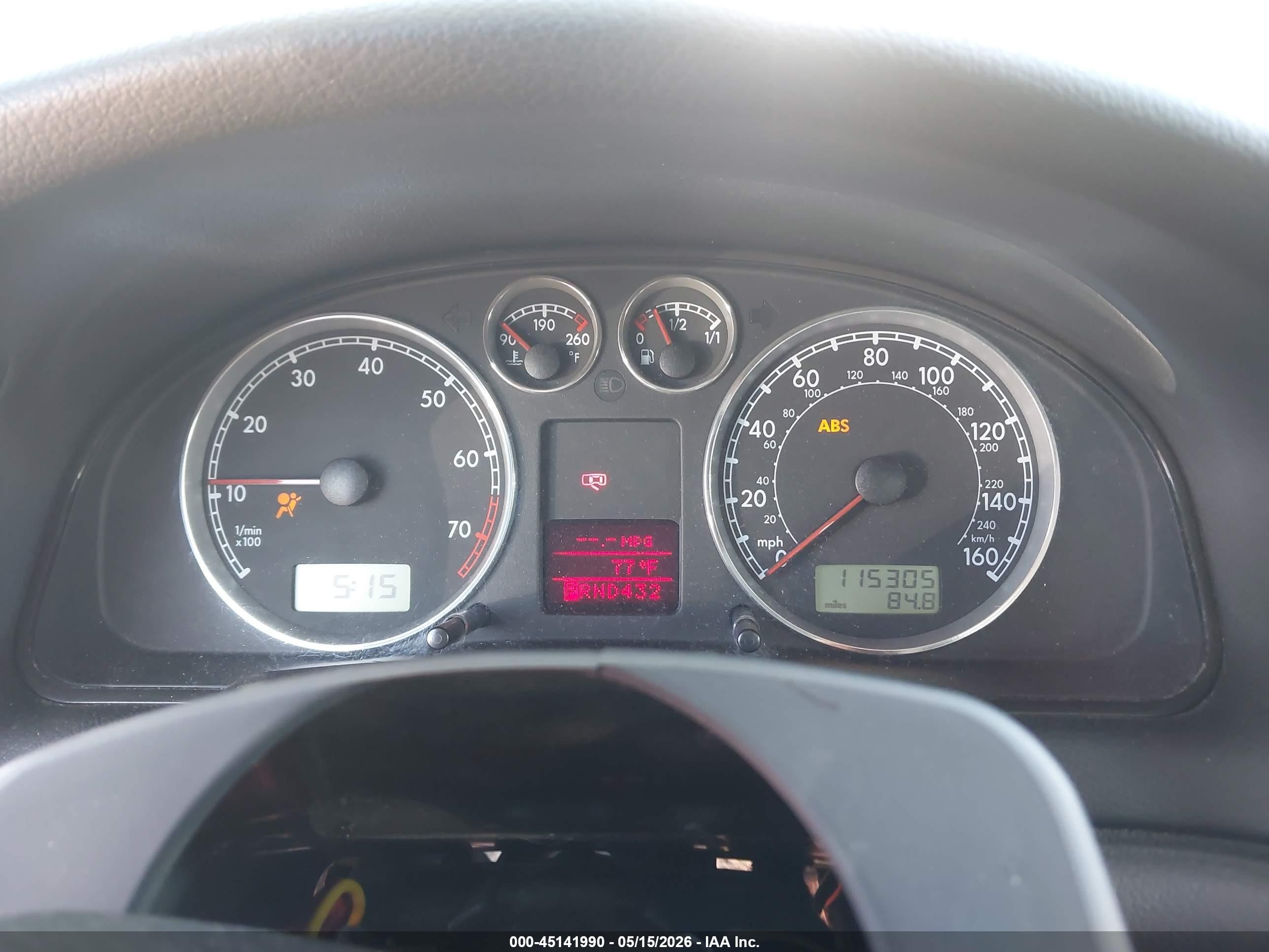 2003 Volkswagen Passat Glx Silver vin: WVWRH63B83P100679
