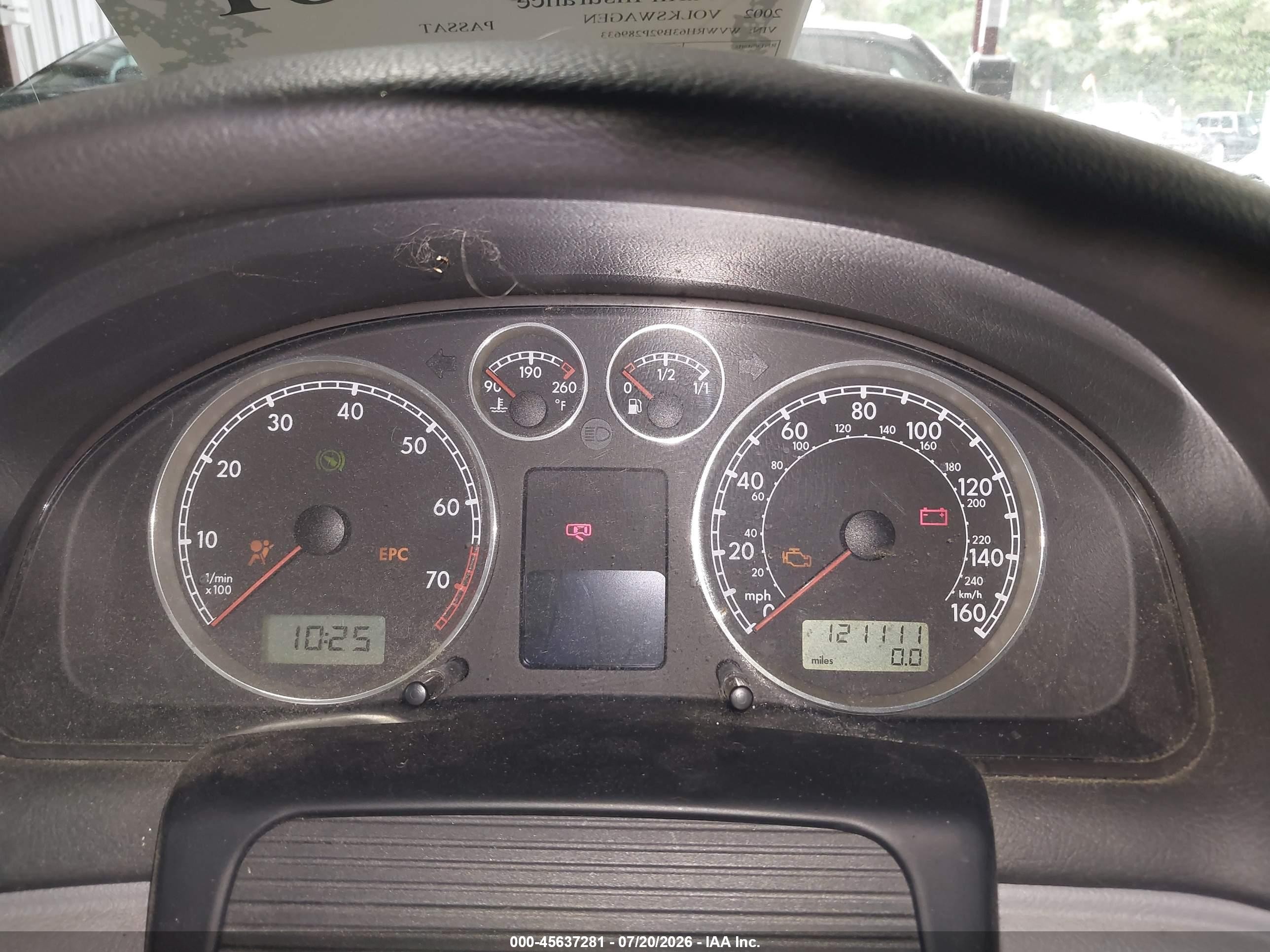 2002 Volkswagen Passat Glx Gray vin: WVWRH63B92P289633